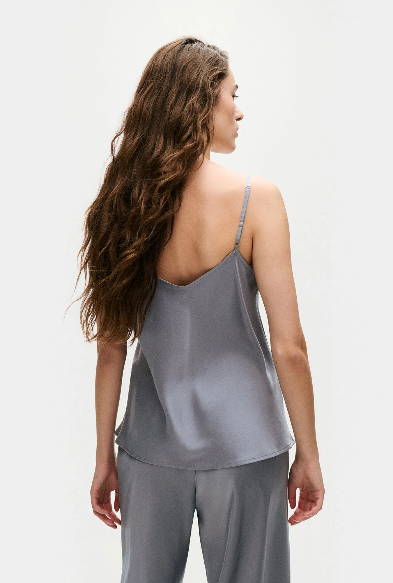 Silk Laundry Bias Cut Cami - Storm - Image 4