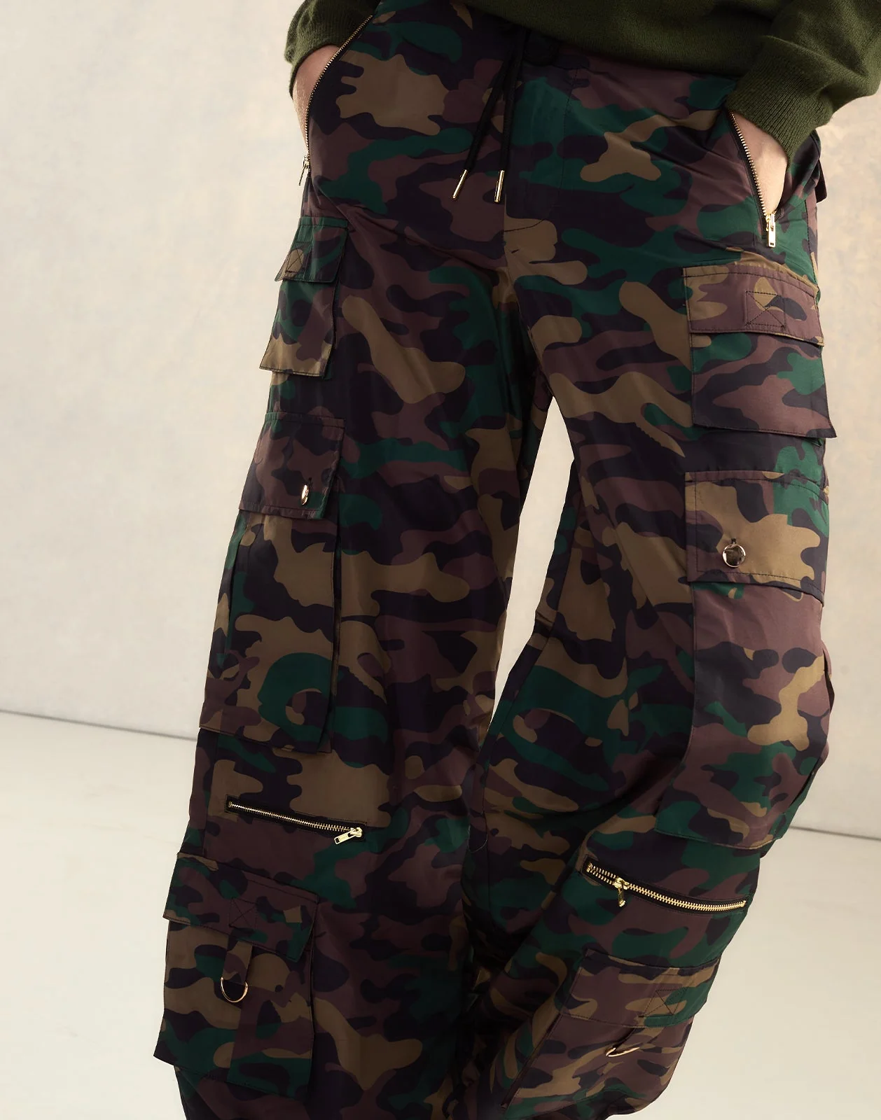 Cynthia Rowley Second Nature Cargo Pants - Green Camo - Image 5