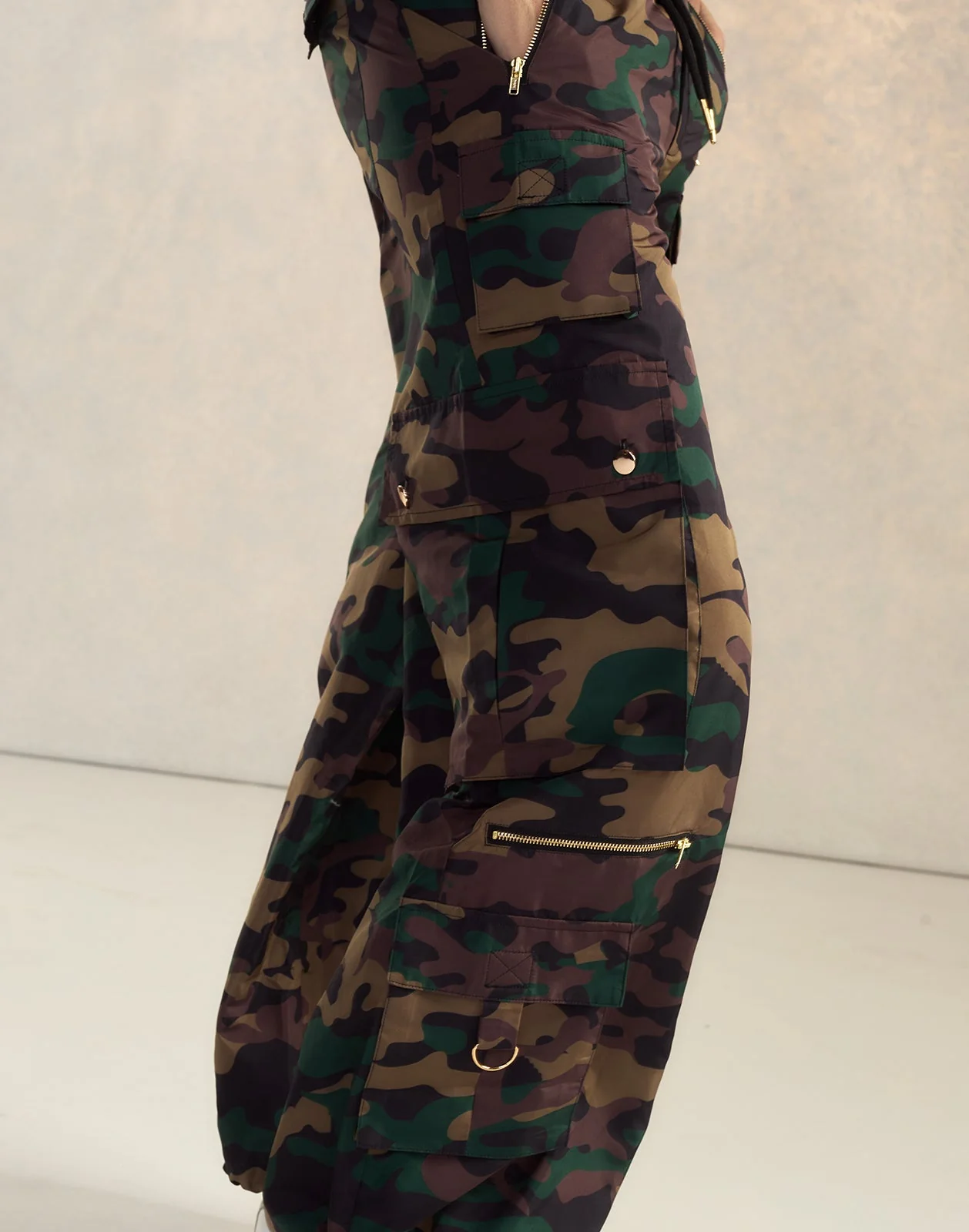 Cynthia Rowley Second Nature Cargo Pants - Green Camo - Image 6
