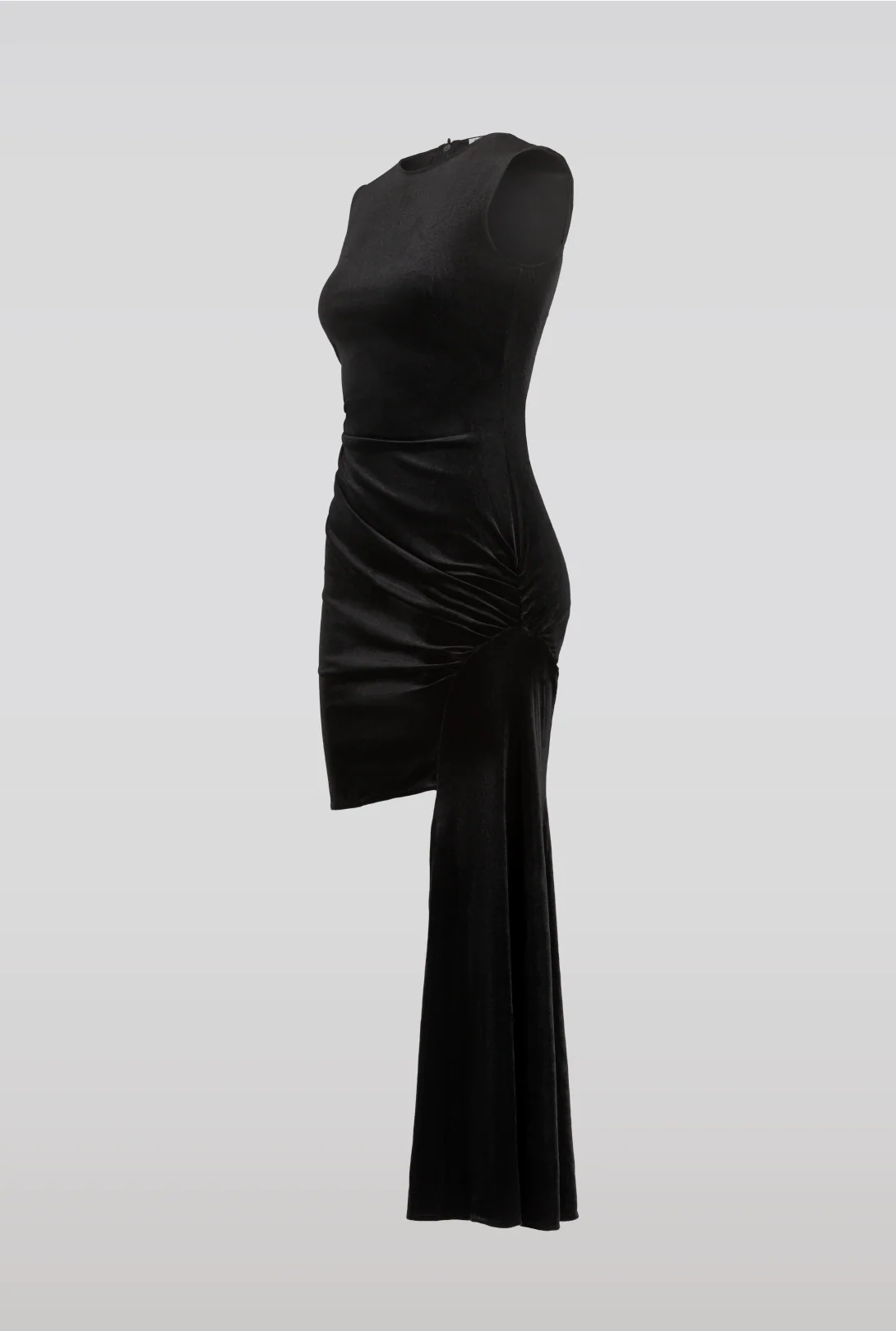 SAEMDI Velvet Side Tail Dress - Image 5