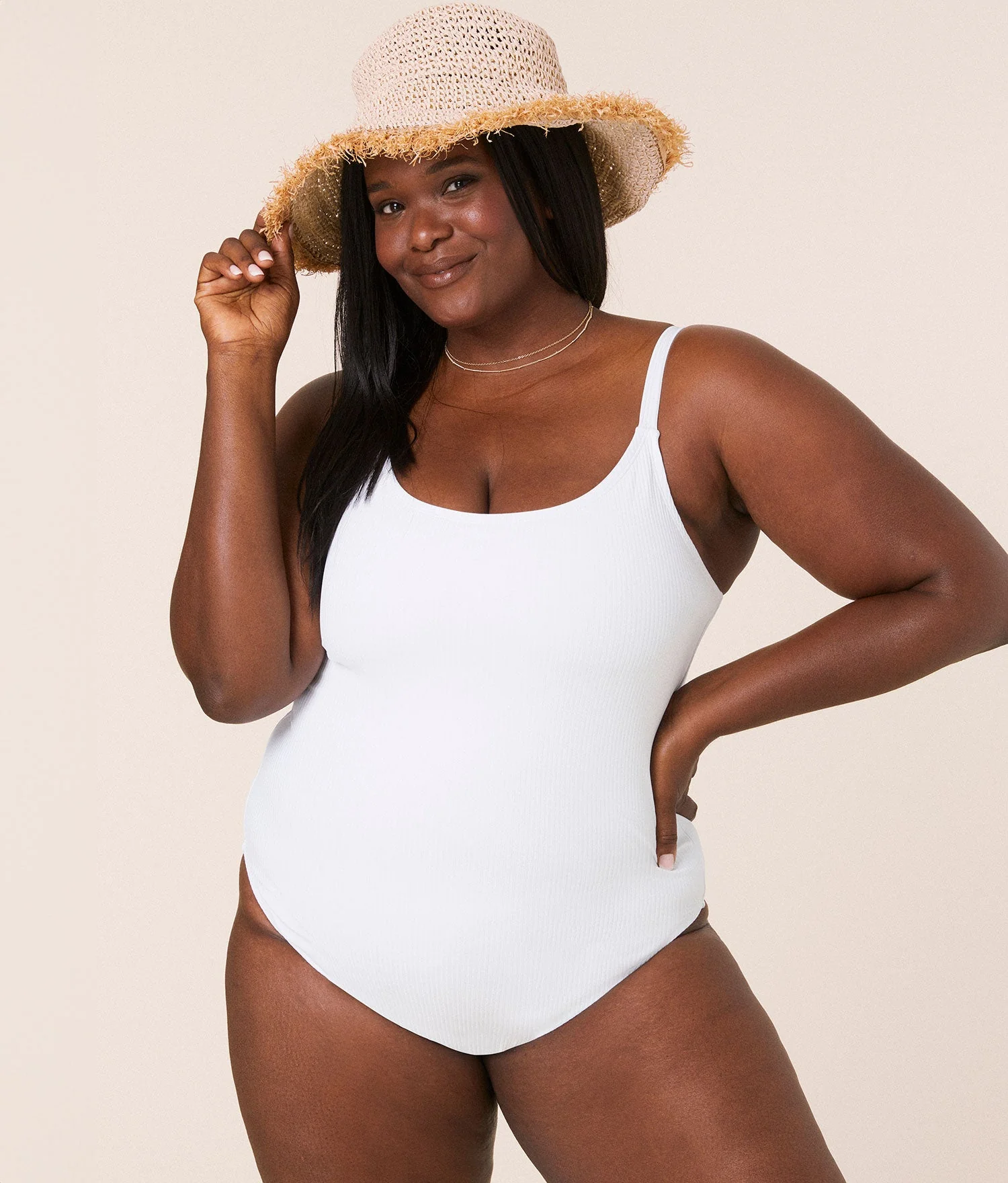Andie Swim The Amalfi Ribbed One Piece - White - Image 5