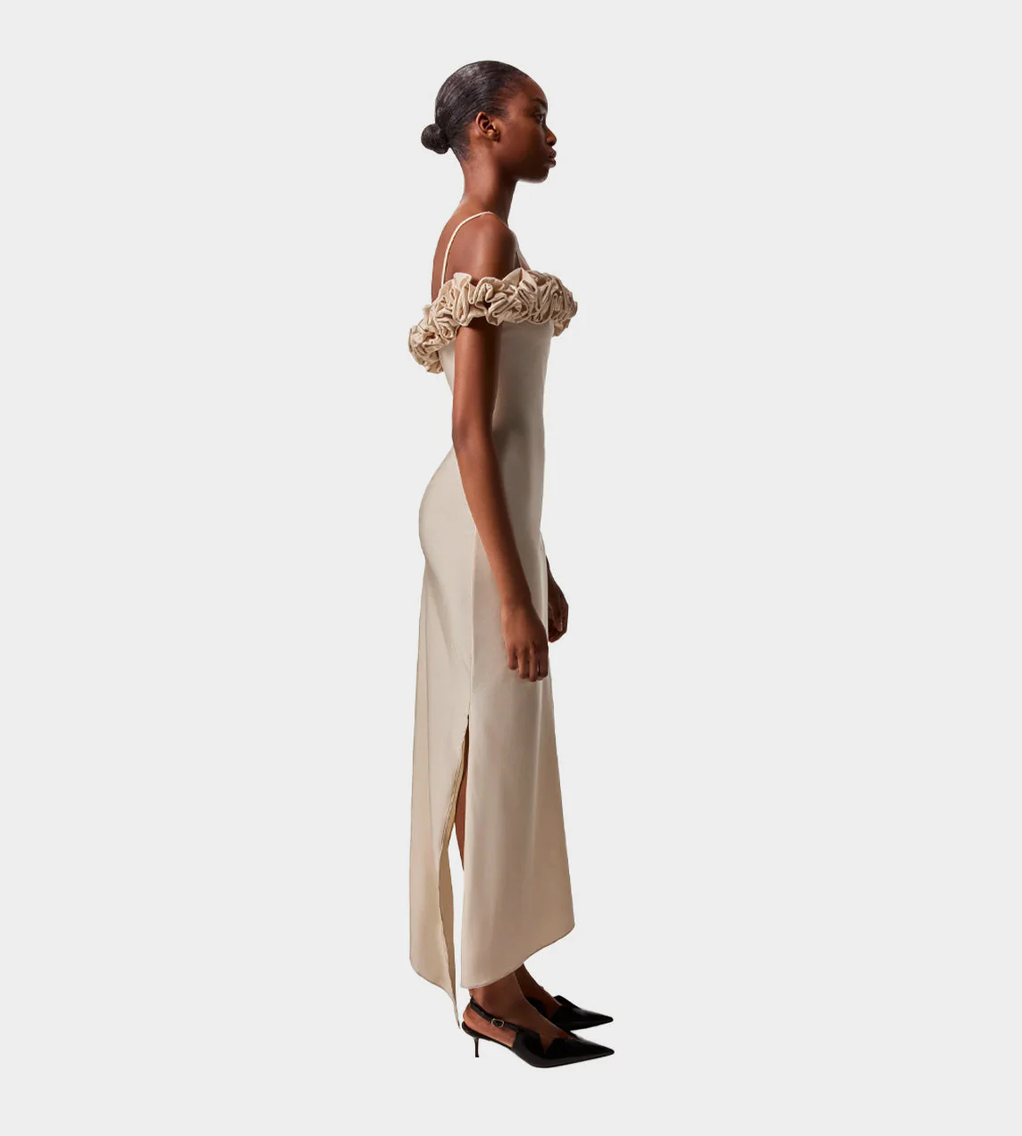 Coperni Ruffle Dress - Beige - Image 2