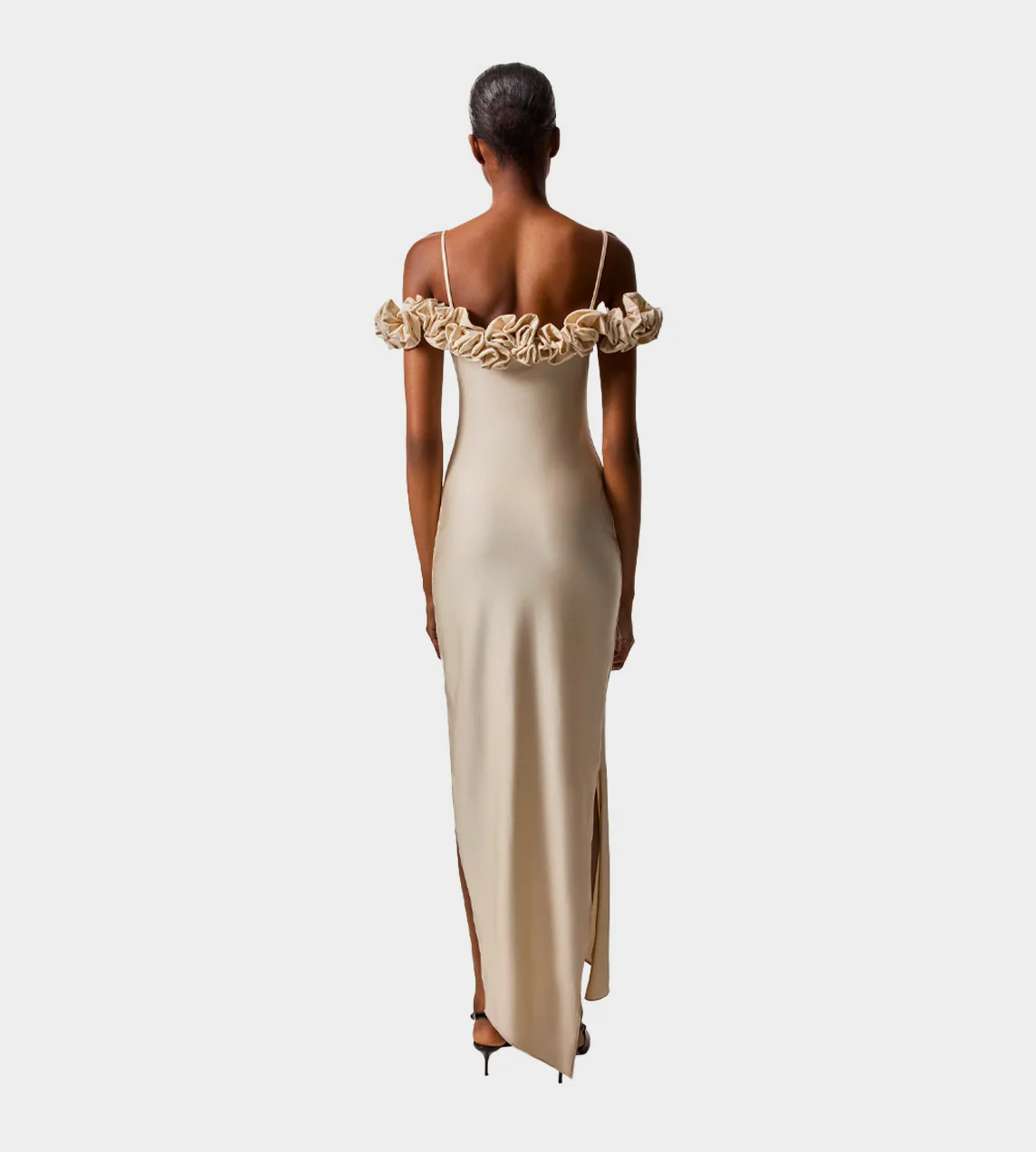 Coperni Ruffle Dress - Beige - Image 3