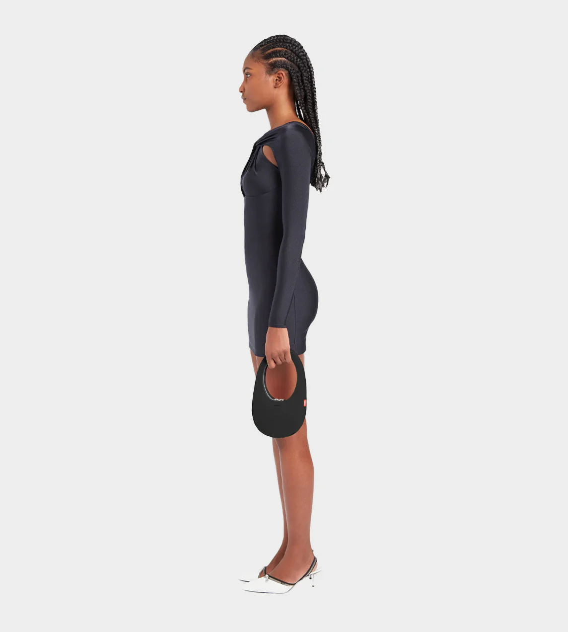 Coperni Twisted Cut-out Jersey Dress - Blk - Image 2