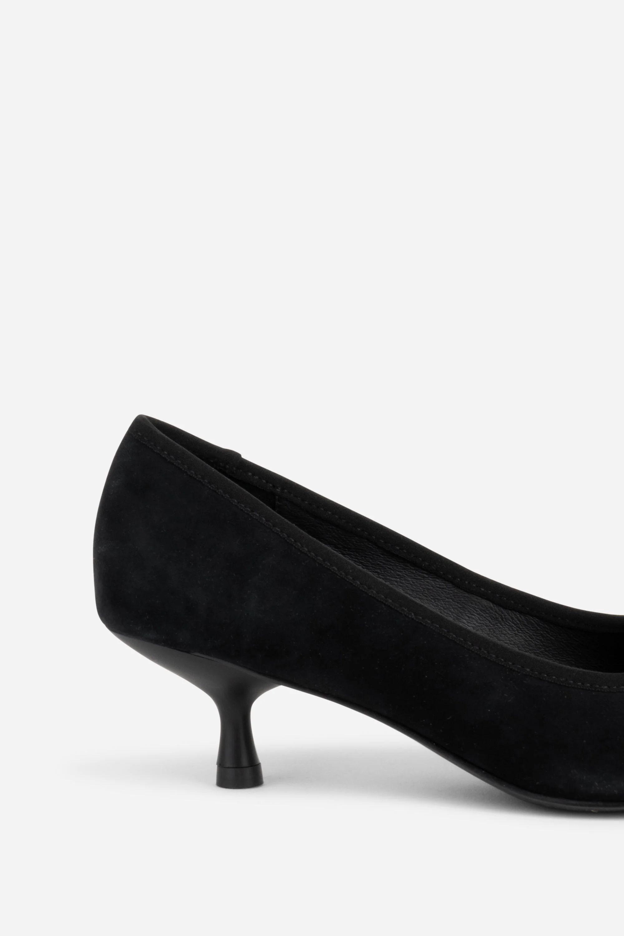 "INTENTIONALLY __________." BINA SUEDE KITTEN HEEL - MERLOT/Black - Image 5