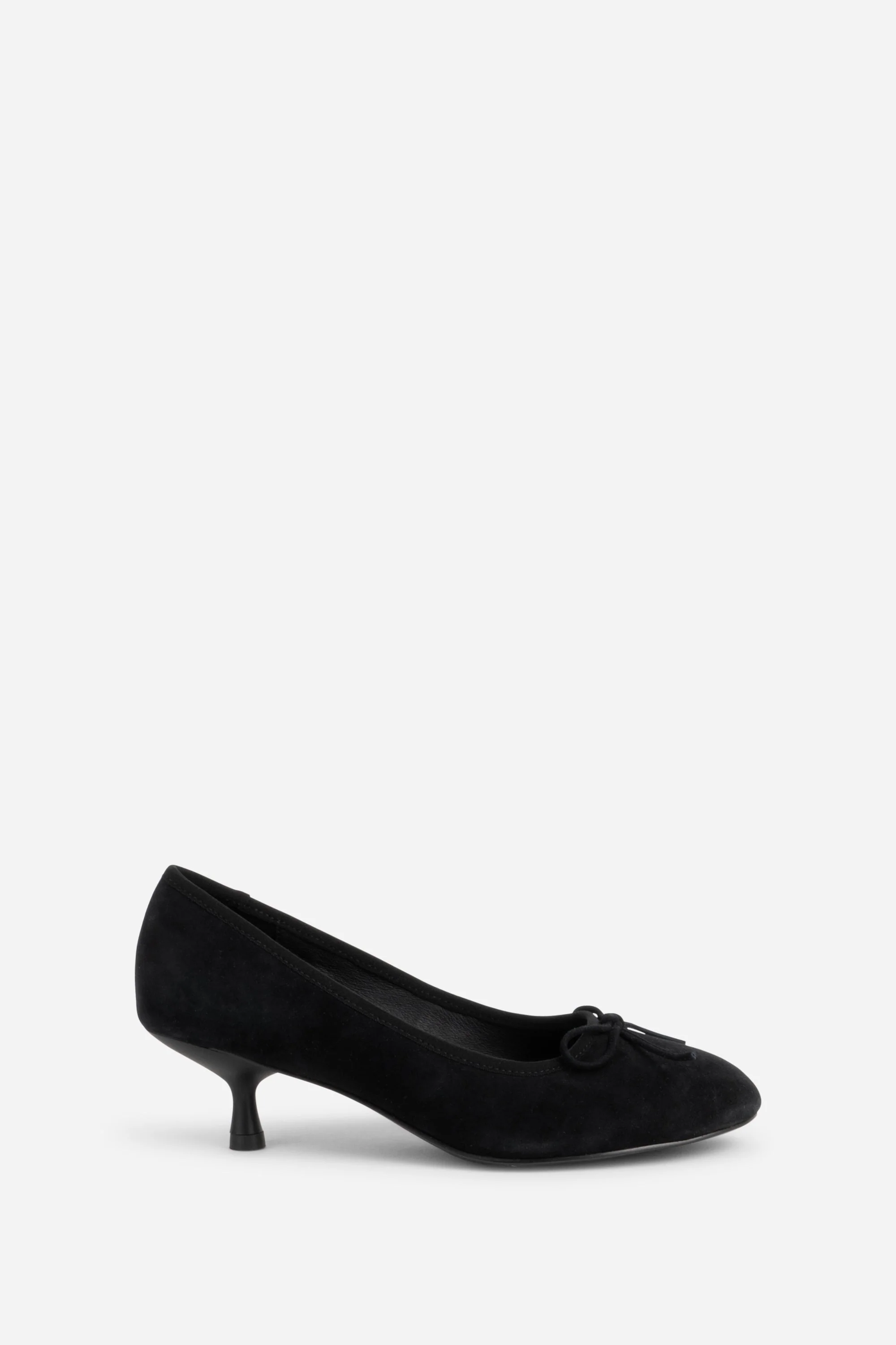 "INTENTIONALLY __________." BINA SUEDE KITTEN HEEL - MERLOT/Black - Image 6
