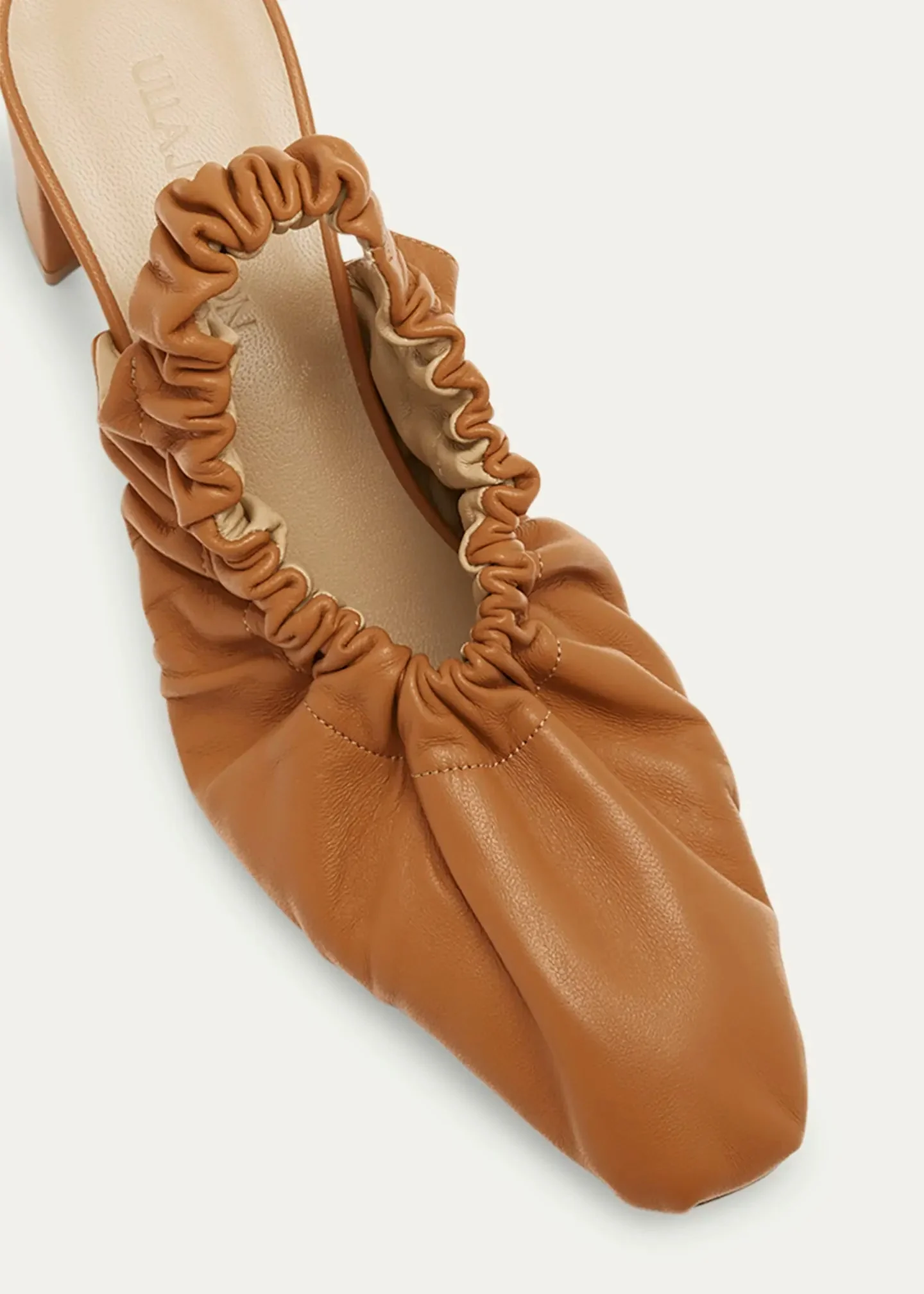 Ulla Johnson ALIA RUCHED PUMP - NAPPA PECAN BROWN - Image 3