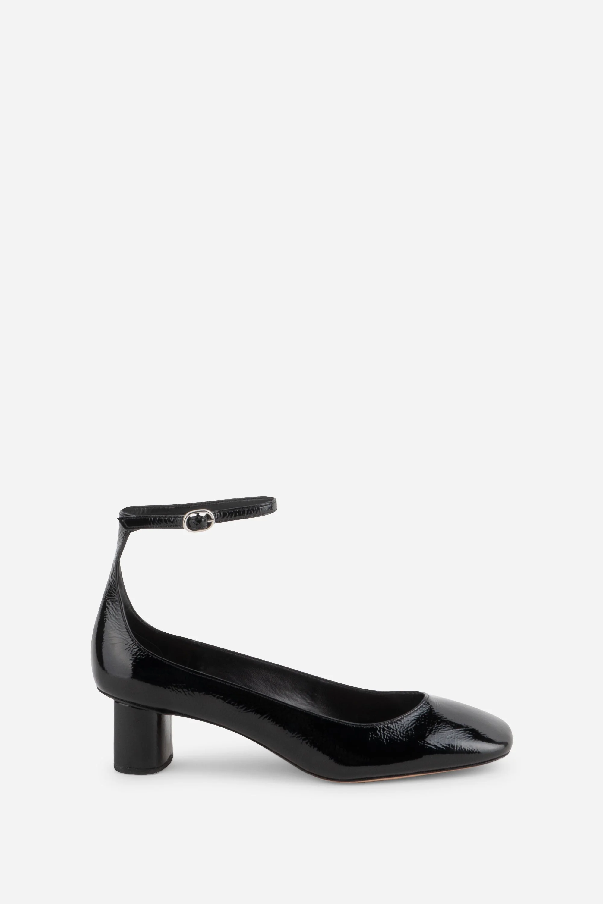 "INTENTIONALLY __________." WYLDE ANKLE STRAP HEEL - Black/White - Image 8