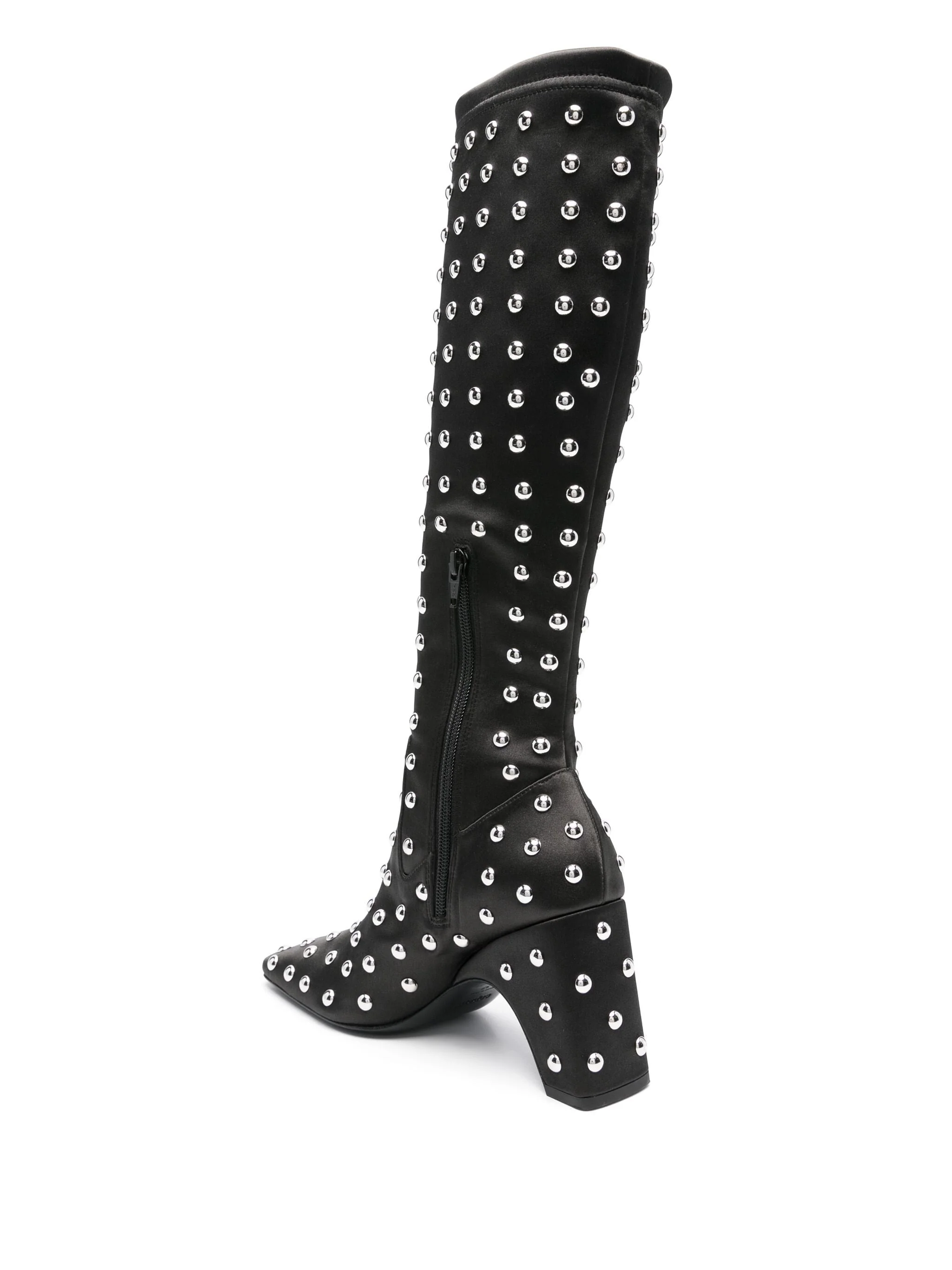 Coperni Studded Bridge Stretch Boots - Black/Silver - Image 3