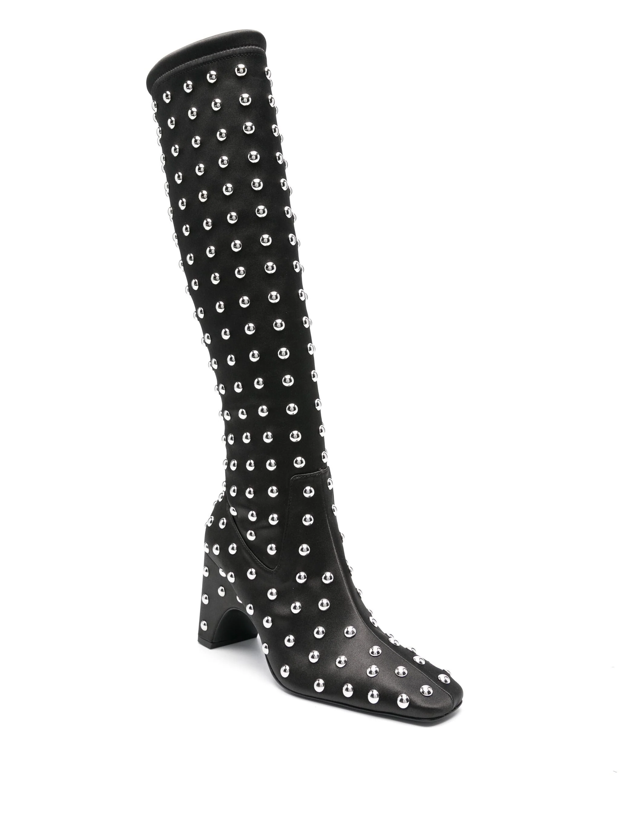 Coperni Studded Bridge Stretch Boots - Black/Silver - Image 4