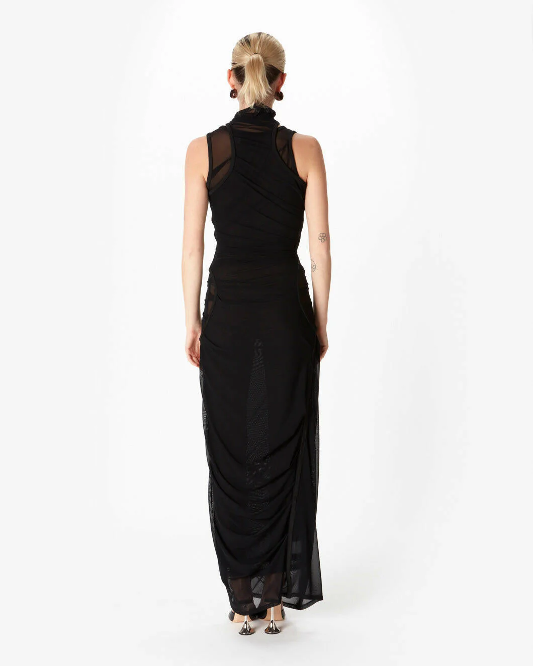 Coperni Layered Mesh Dress - black - Image 2