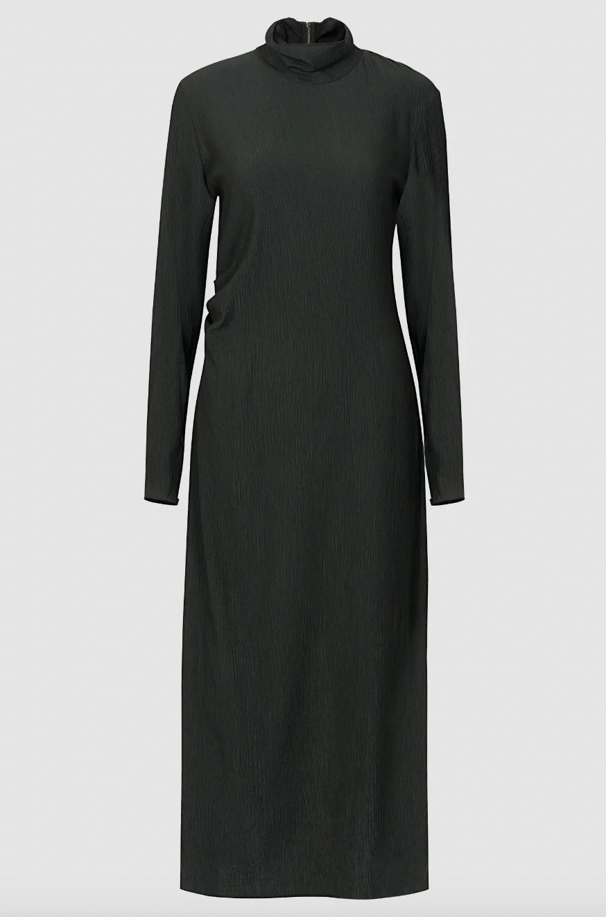 Untitled in Motion Aurora Dress - Black Crinkle - Image 3