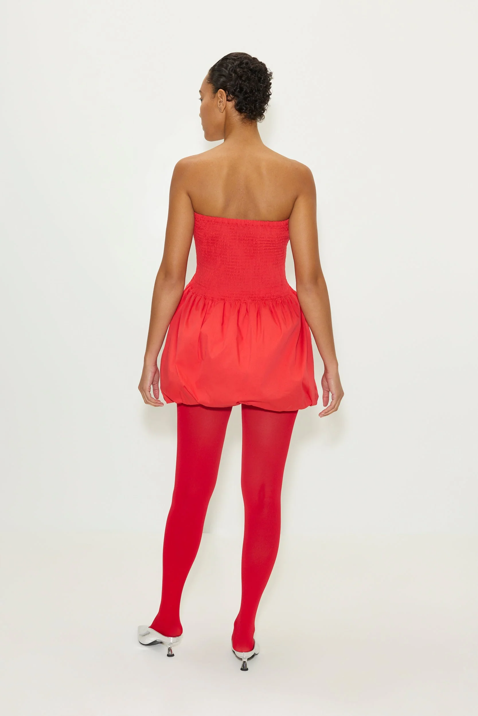 Simon Miller Via Smocked Mini Dress - Lucky Red - Image 4