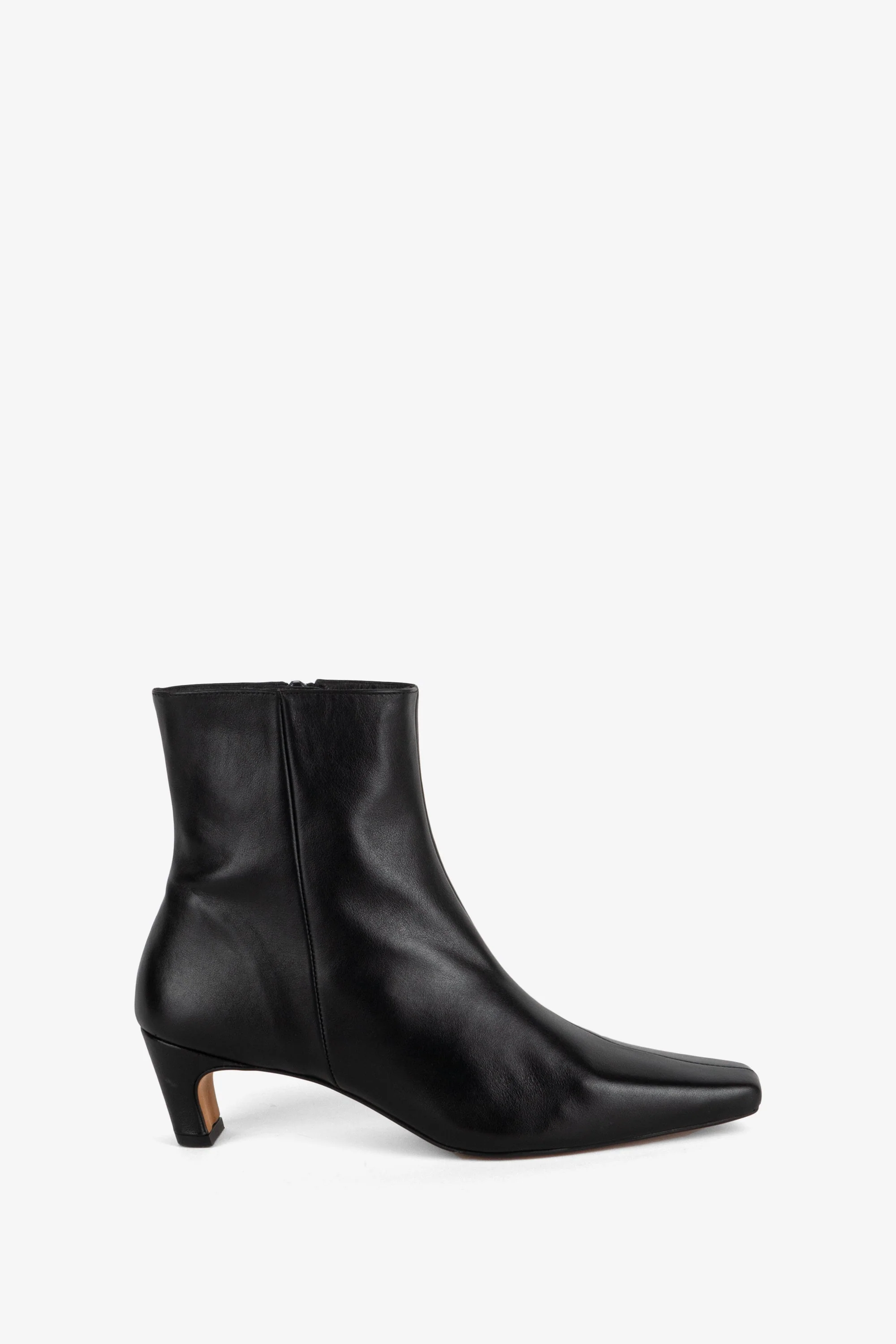 "INTENTIONALLY __________." LEXI KITTEN HEEL ANKLE BOOT - OATMILK/BLACK - Image 12