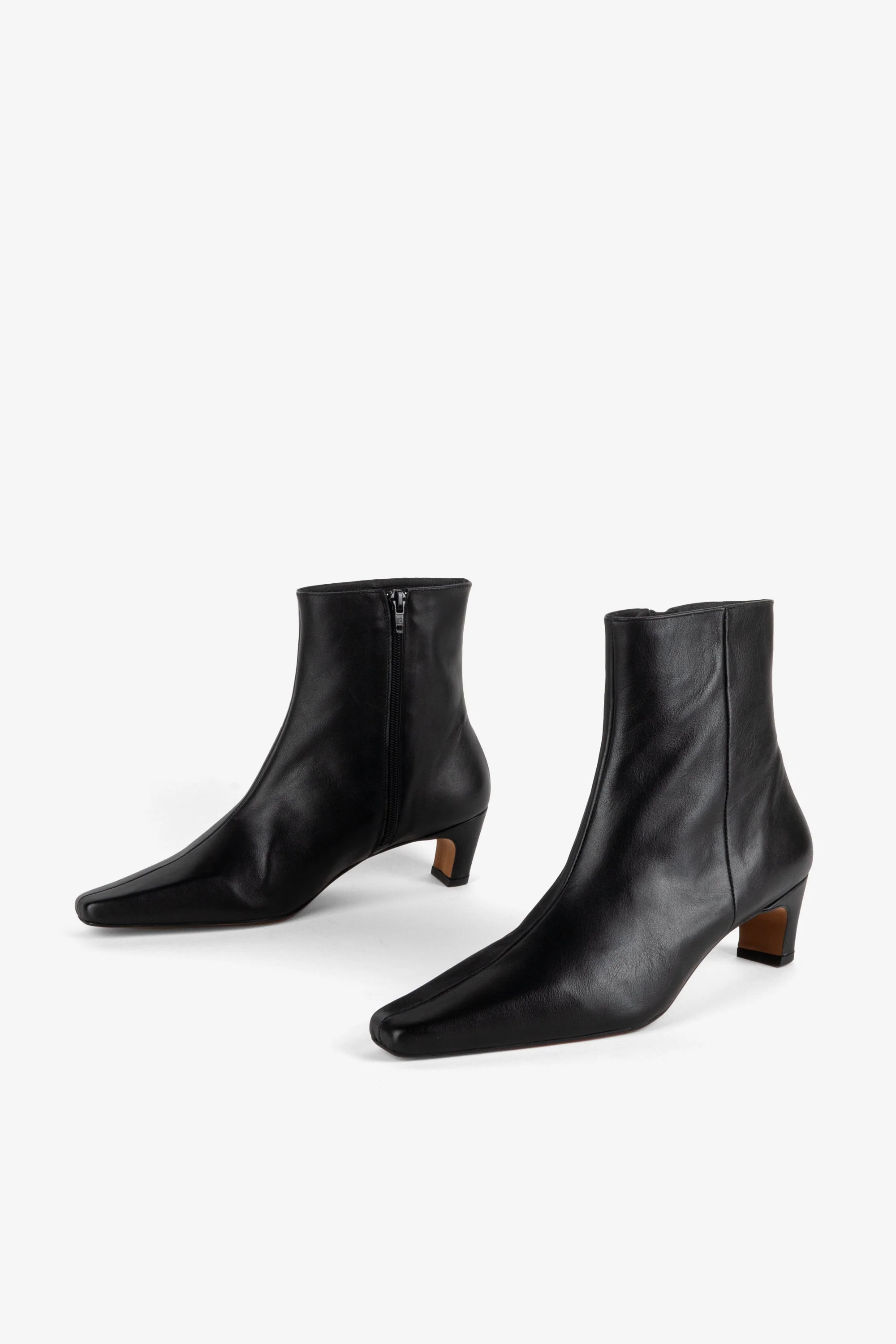 "INTENTIONALLY __________." LEXI KITTEN HEEL ANKLE BOOT - OATMILK/BLACK - Image 7