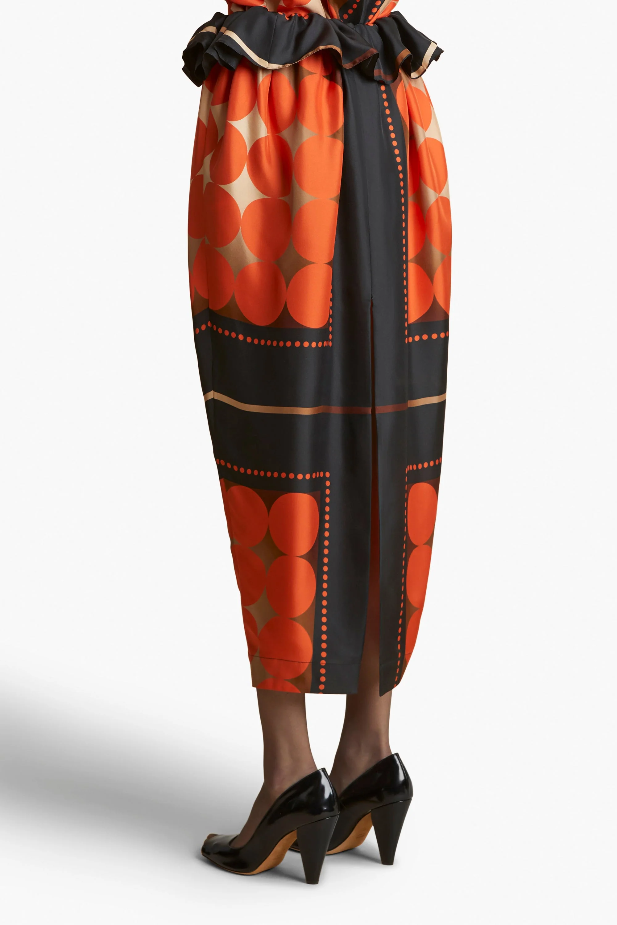 Khaite Lilila Skirt - Orange Multi - Image 2