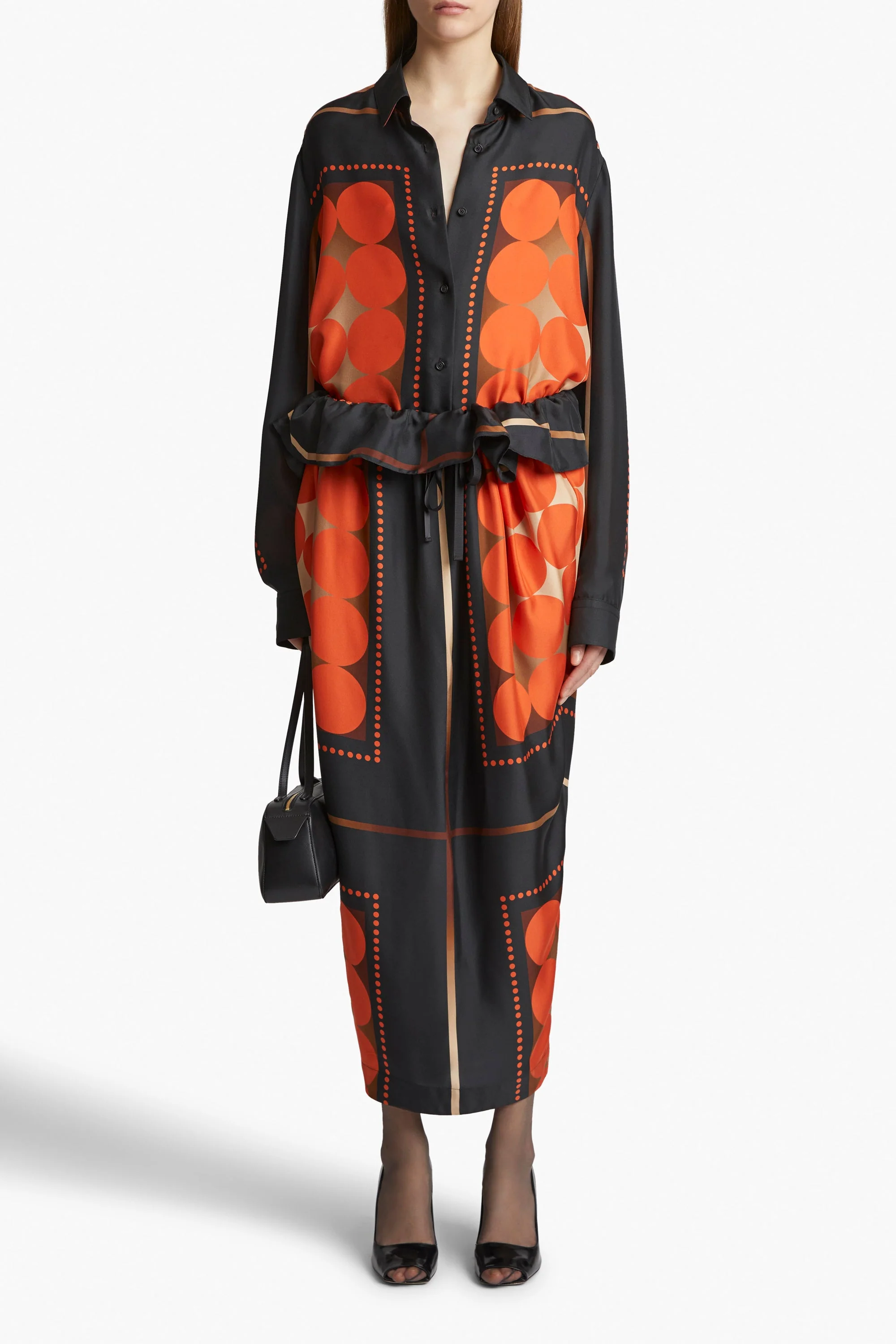 Khaite Lilila Skirt - Orange Multi - Image 3