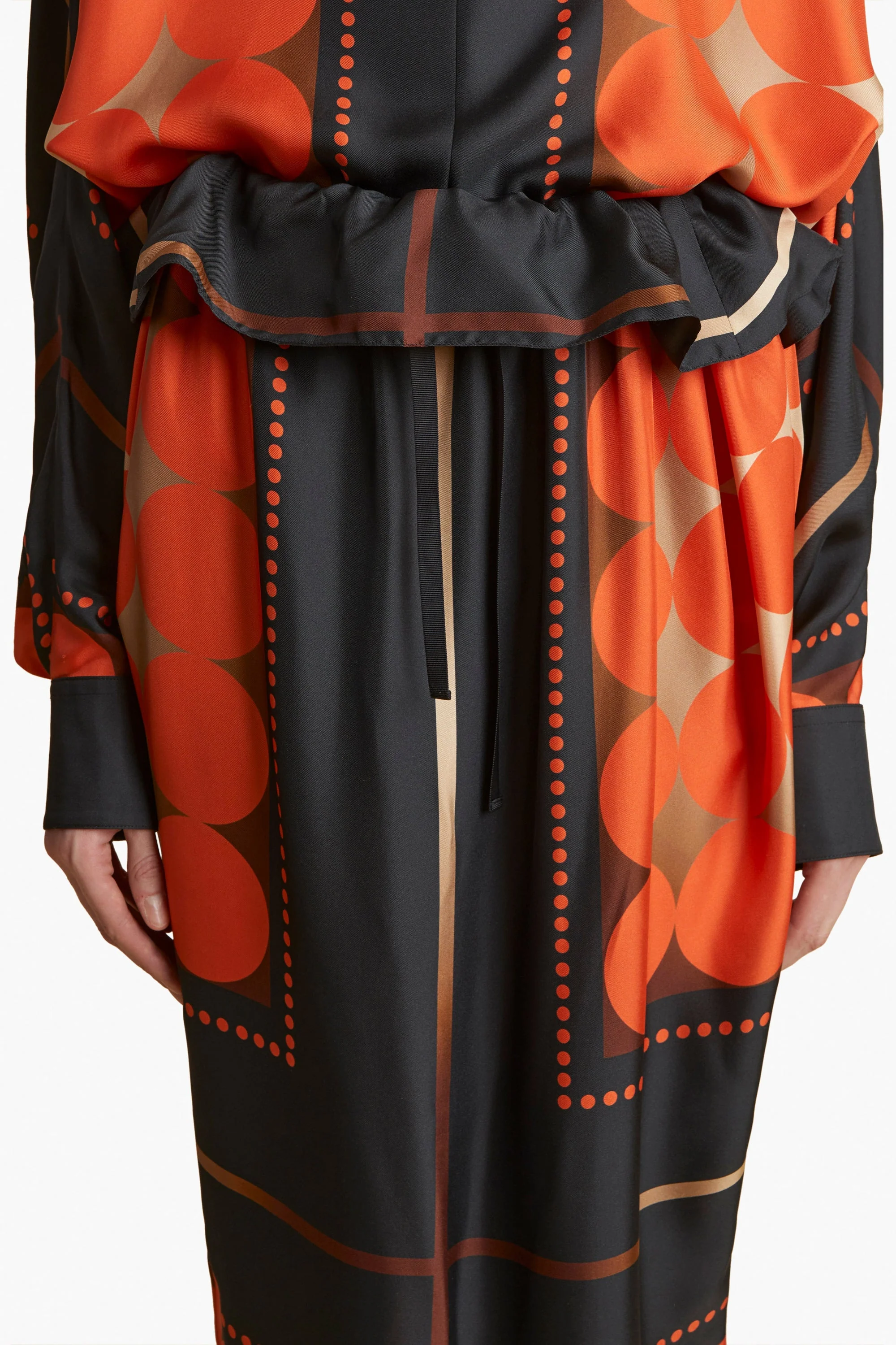 Khaite Lilila Skirt - Orange Multi - Image 4