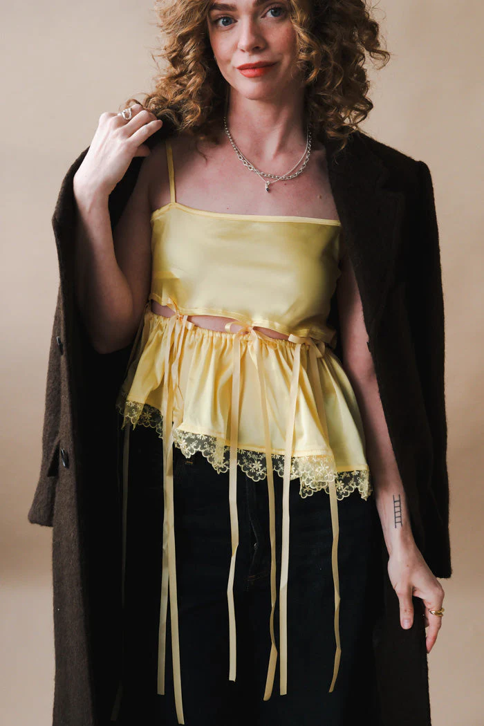 Allina Liu Chase Top - Banana Milk - Image 4