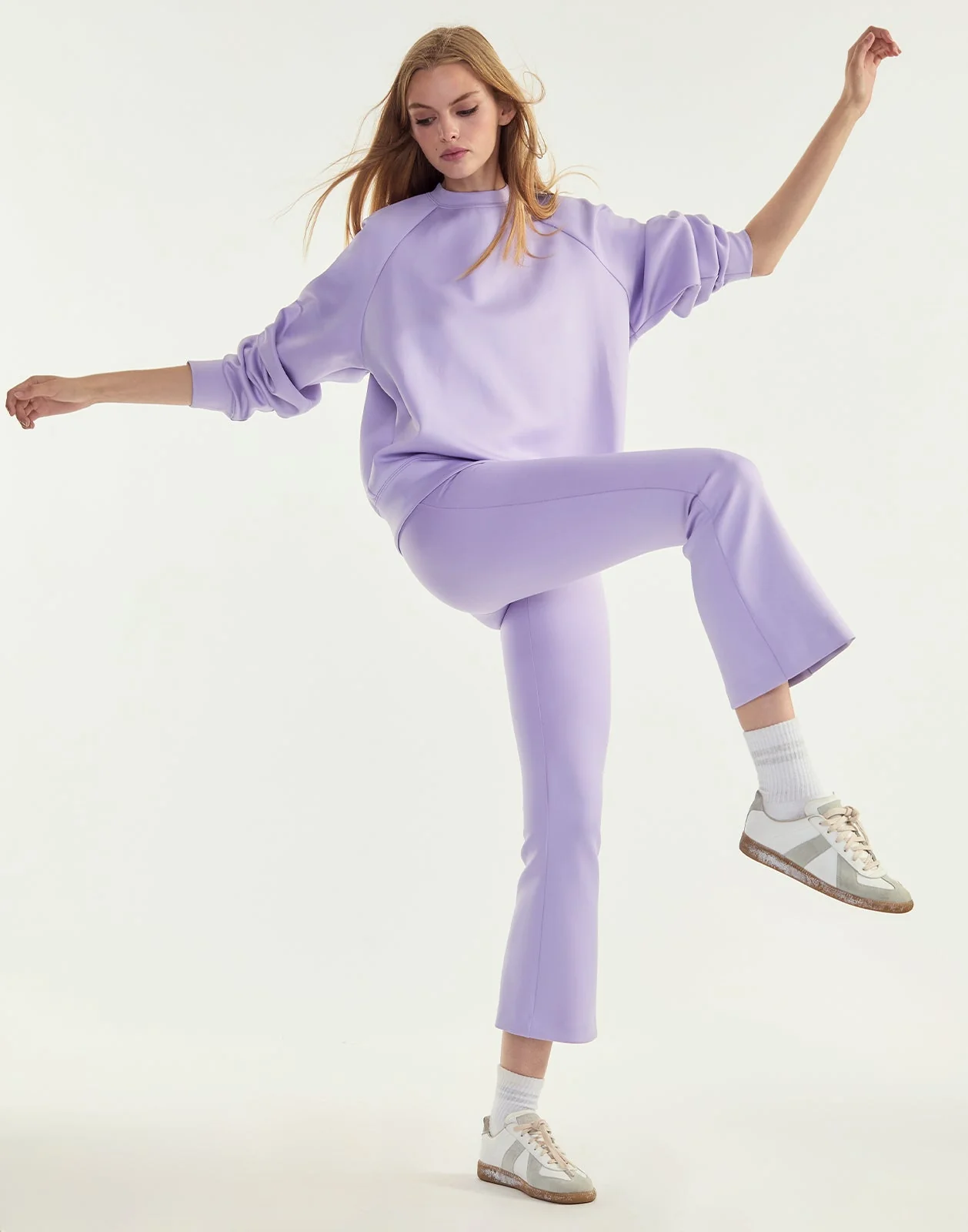 Cynthia Rowley Bonded Pullover Sweatshirt - Lavender - Image 3