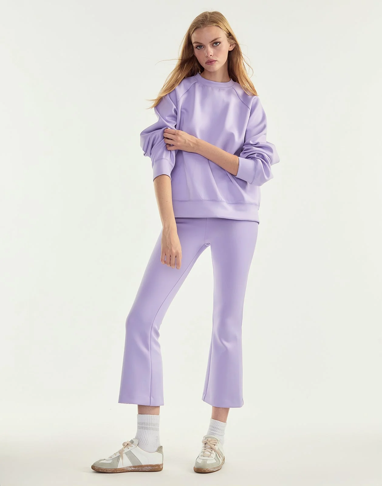 Cynthia Rowley Bonded Pullover Sweatshirt - Lavender - Image 4