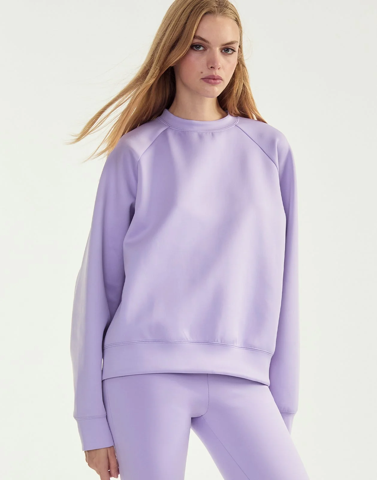 Cynthia Rowley Bonded Pullover Sweatshirt - Lavender - Image 5
