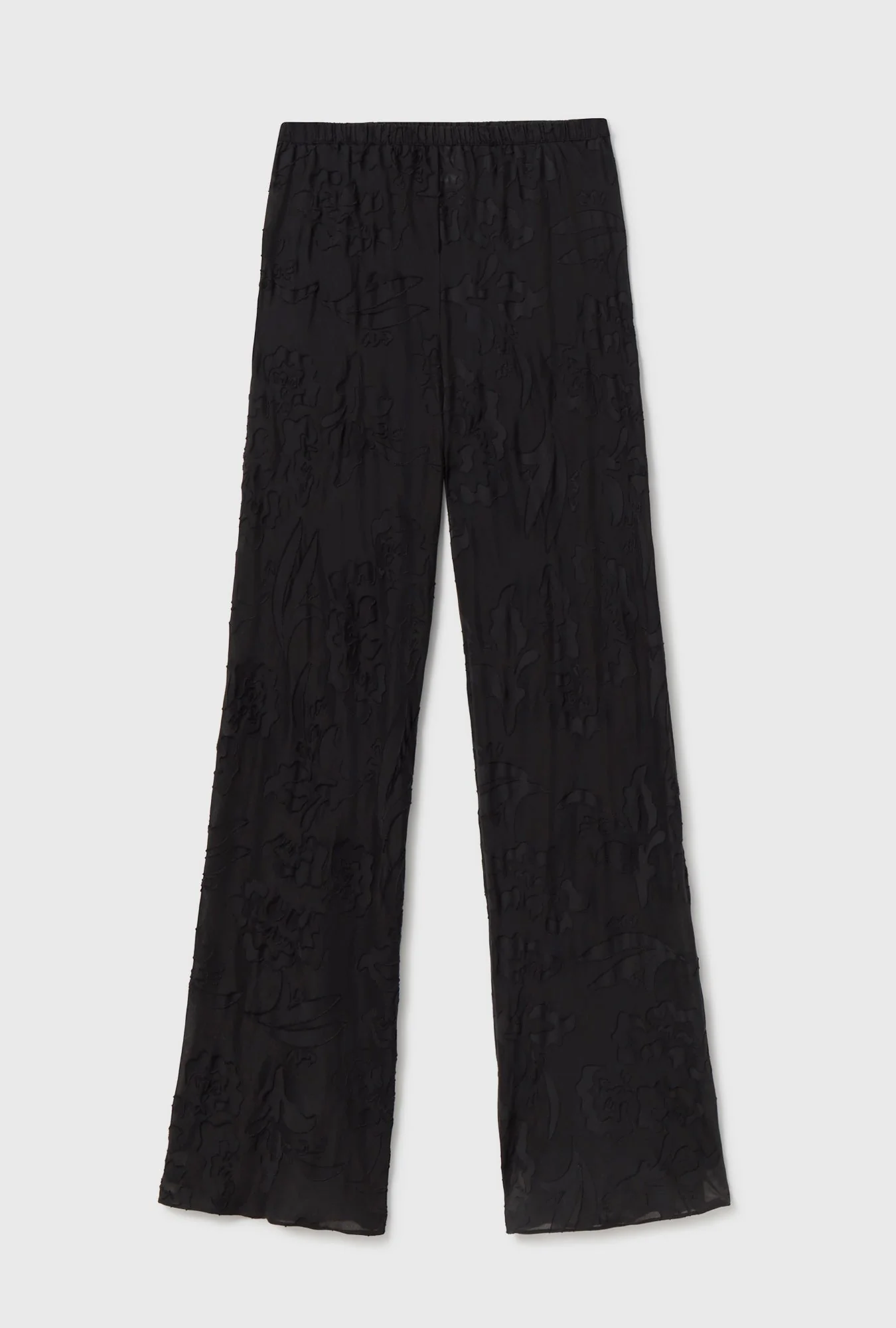 Silk Laundry Clip Silk Bias Cut Pants - Tulipa Black - Image 4