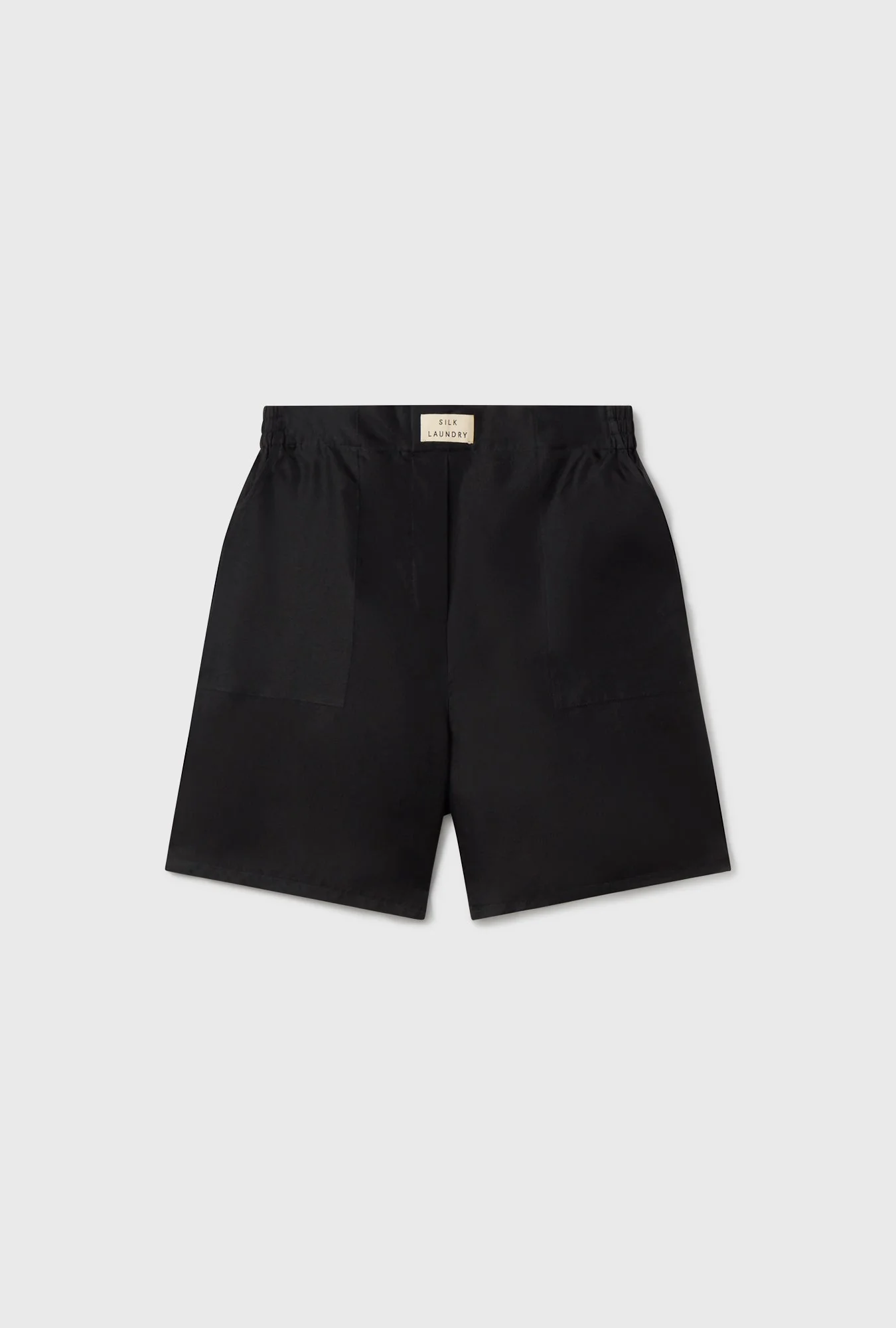 Silk Laundry Organza Boxer Shorts - Black - Image 2