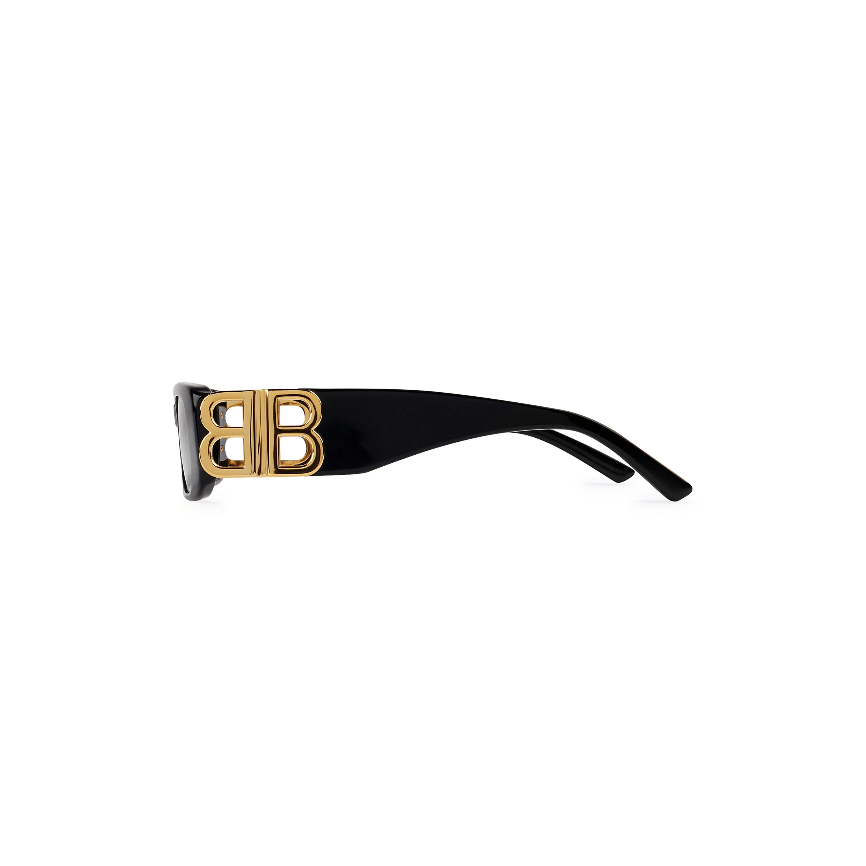 Balenciaga Dynasty Rectangle Sunglasses - Black - Image 2