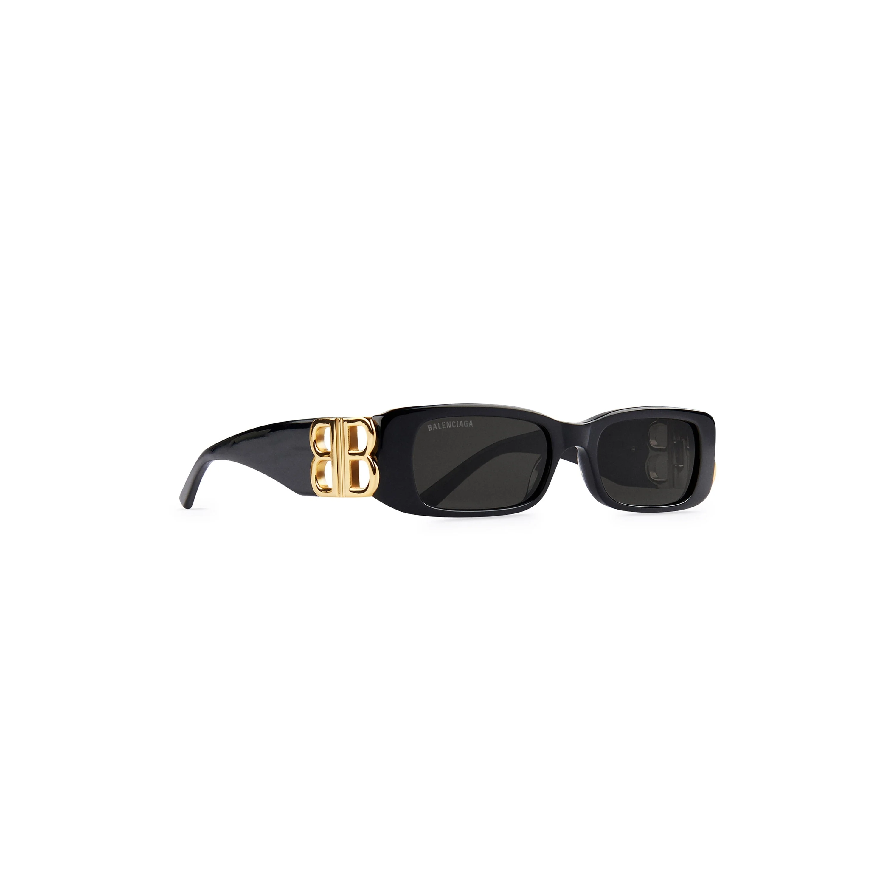 Balenciaga Dynasty Rectangle Sunglasses - Black - Image 3
