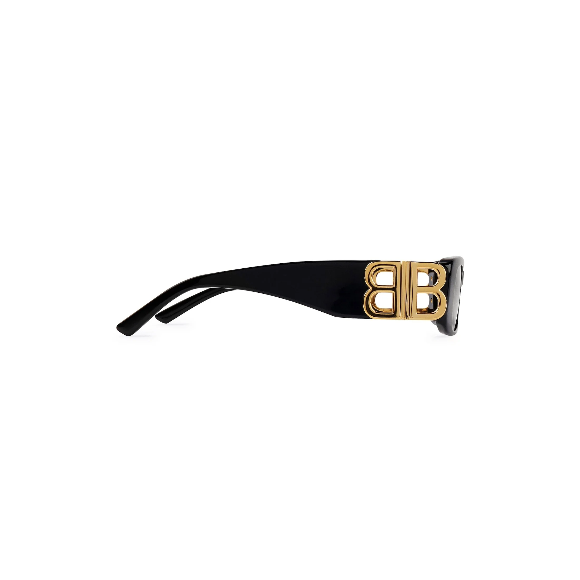 Balenciaga Dynasty Rectangle Sunglasses - Black - Image 4