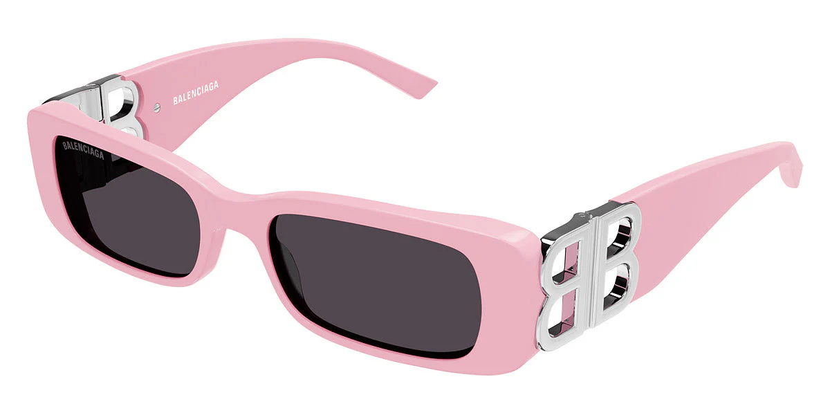 Balenciaga Dynasty Rectangle Sunglasses - Pink - Image 2