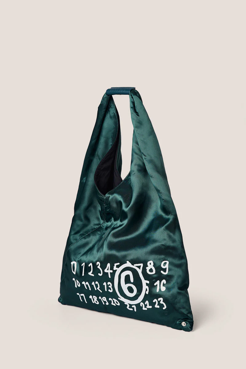 MM6 Maison Margiela Classic Japanese Logo-print Tote Bag - Forest Green - Image 3