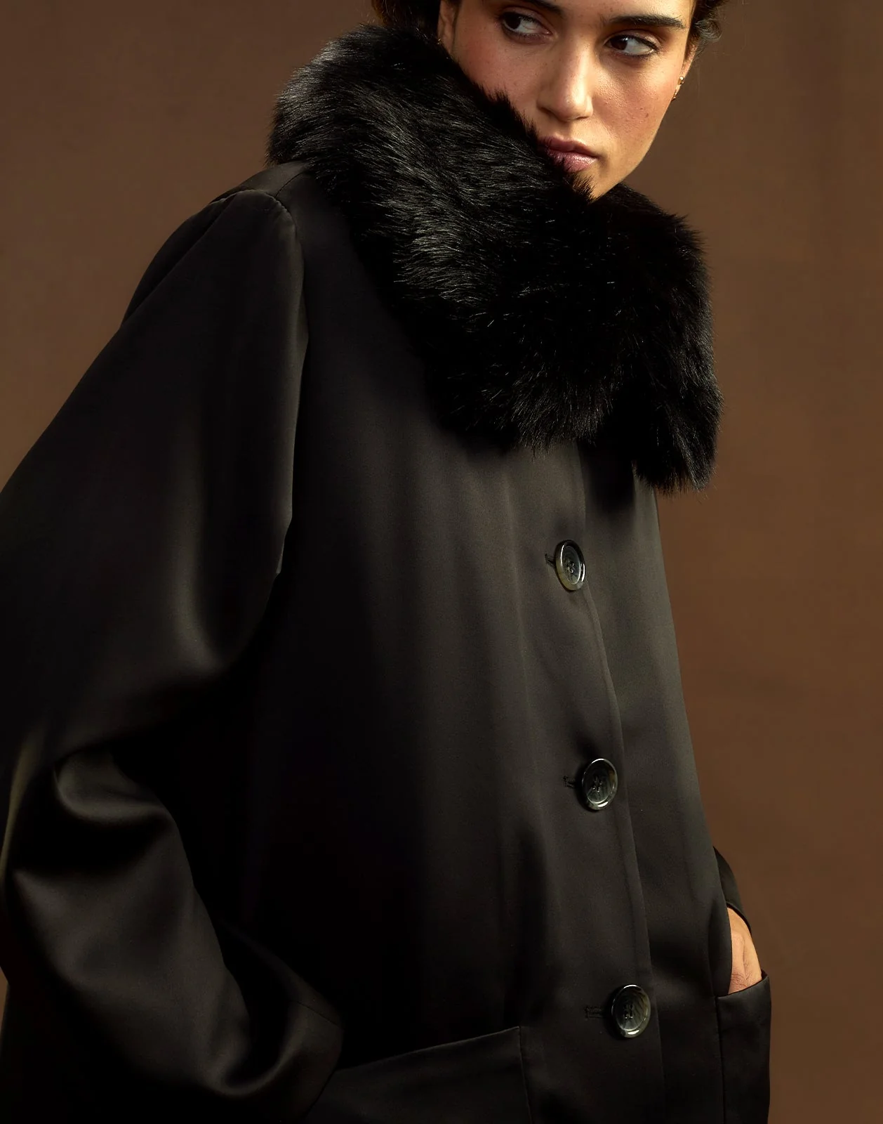 Cynthia Rowley Polished Coat - Black - Image 6