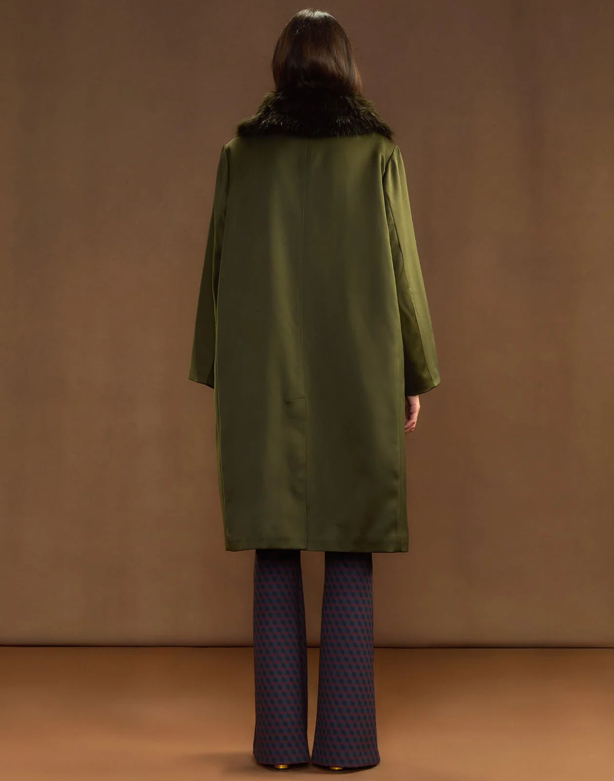 Cynthia Rowley Polished Coat - Dark Olive - Image 7