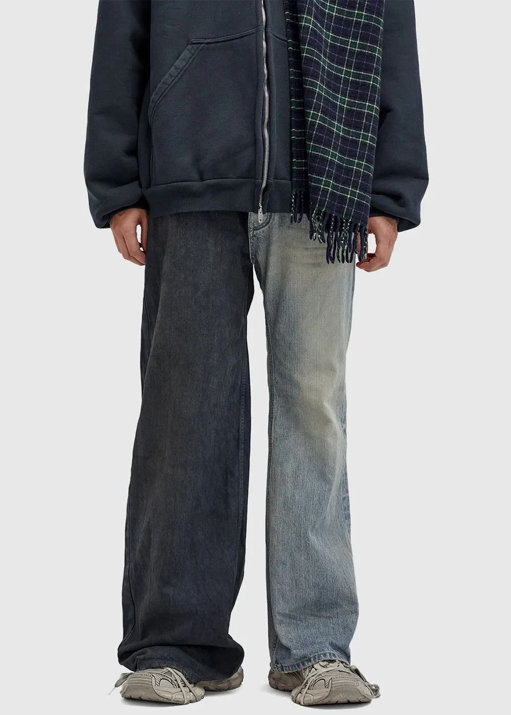 Balenciaga Fifty-Fifty Pants - Heather Grey/Outback Blue - Image 2