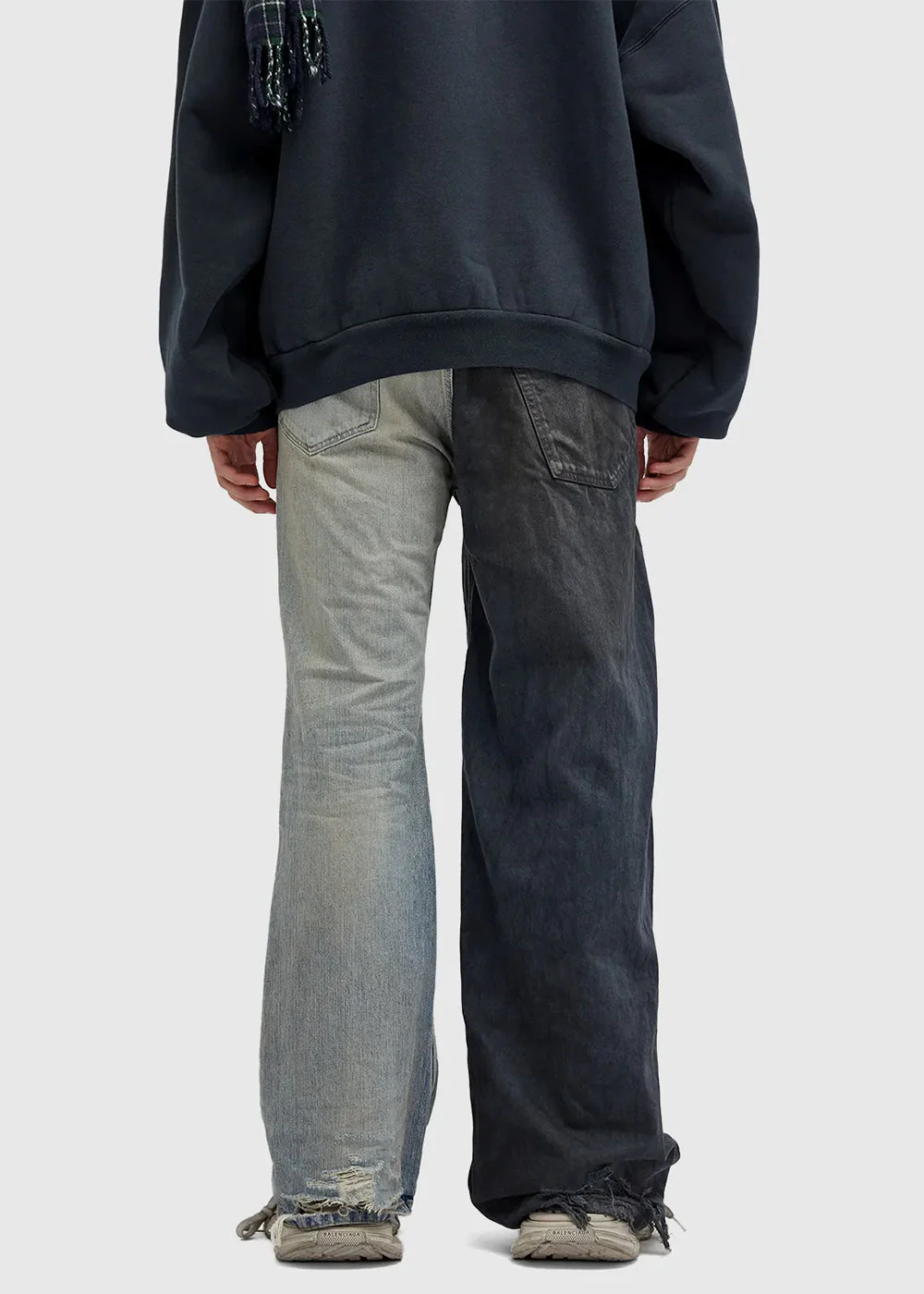 Balenciaga Fifty-Fifty Pants - Heather Grey/Outback Blue - Image 4