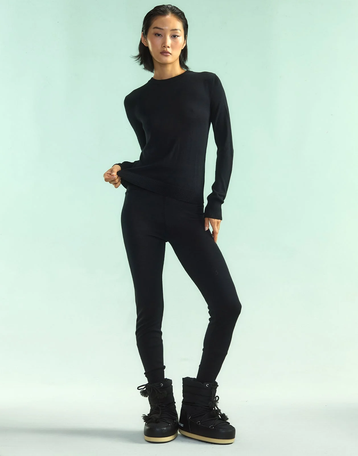 Cynthia Rowley Aspen Knit Jogger - Black - Image 3