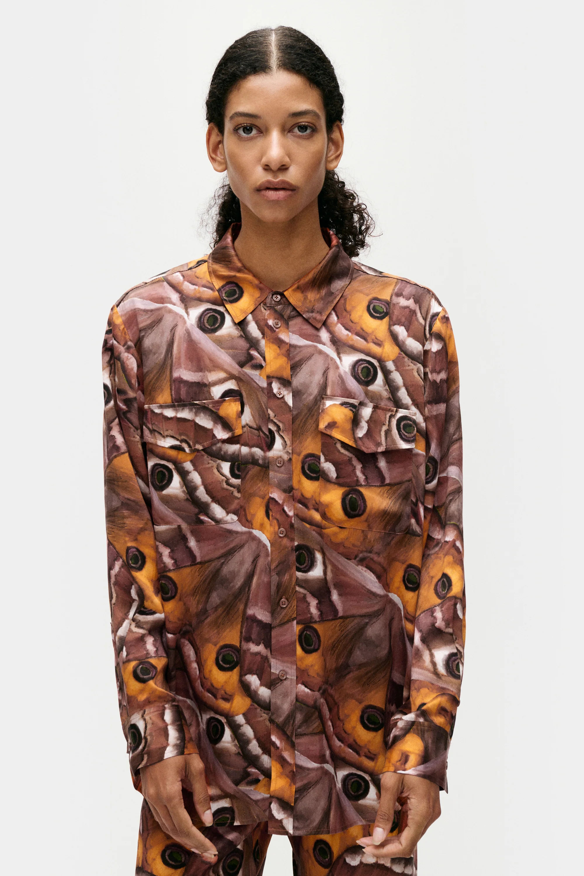 Silk Laundry Boyfriend Shirt - Wingspan - Image 3