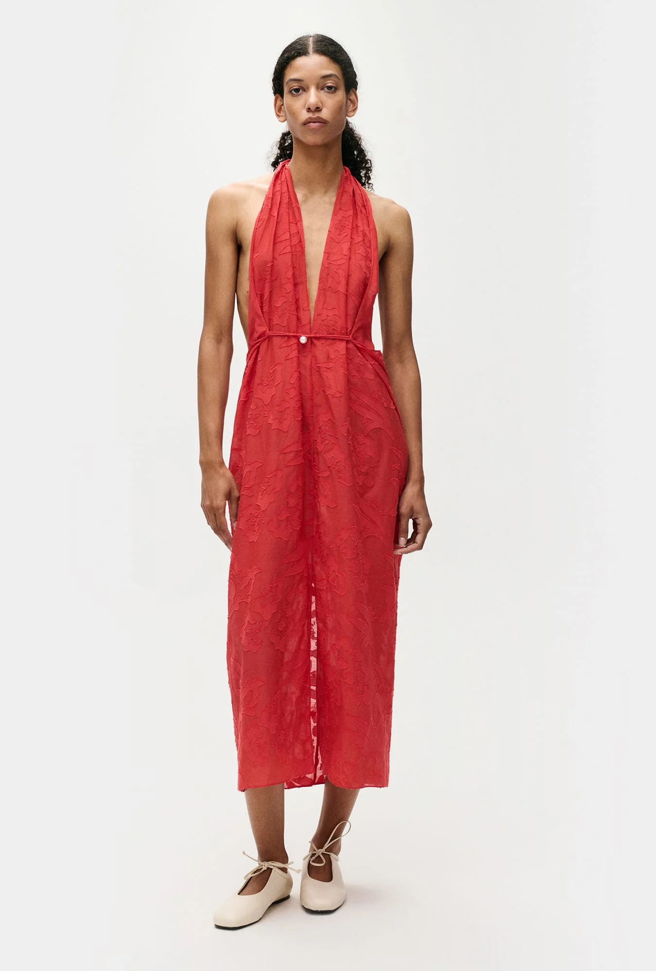 Silk Laundry Clip Silk Wrap Skirt - Geranium - Image 4