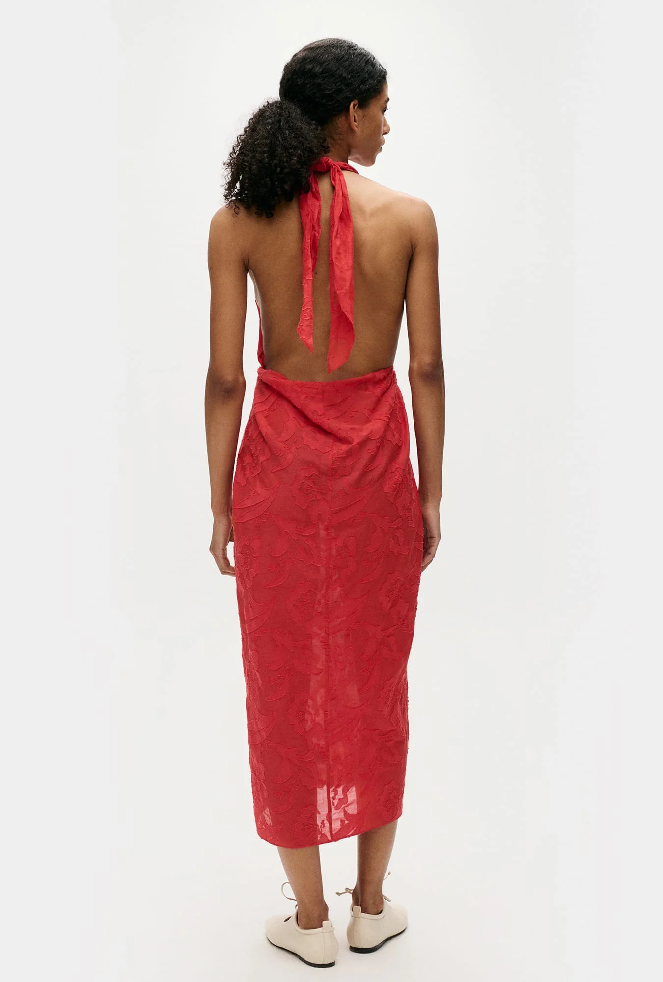 Silk Laundry Clip Silk Wrap Skirt - Geranium - Image 5