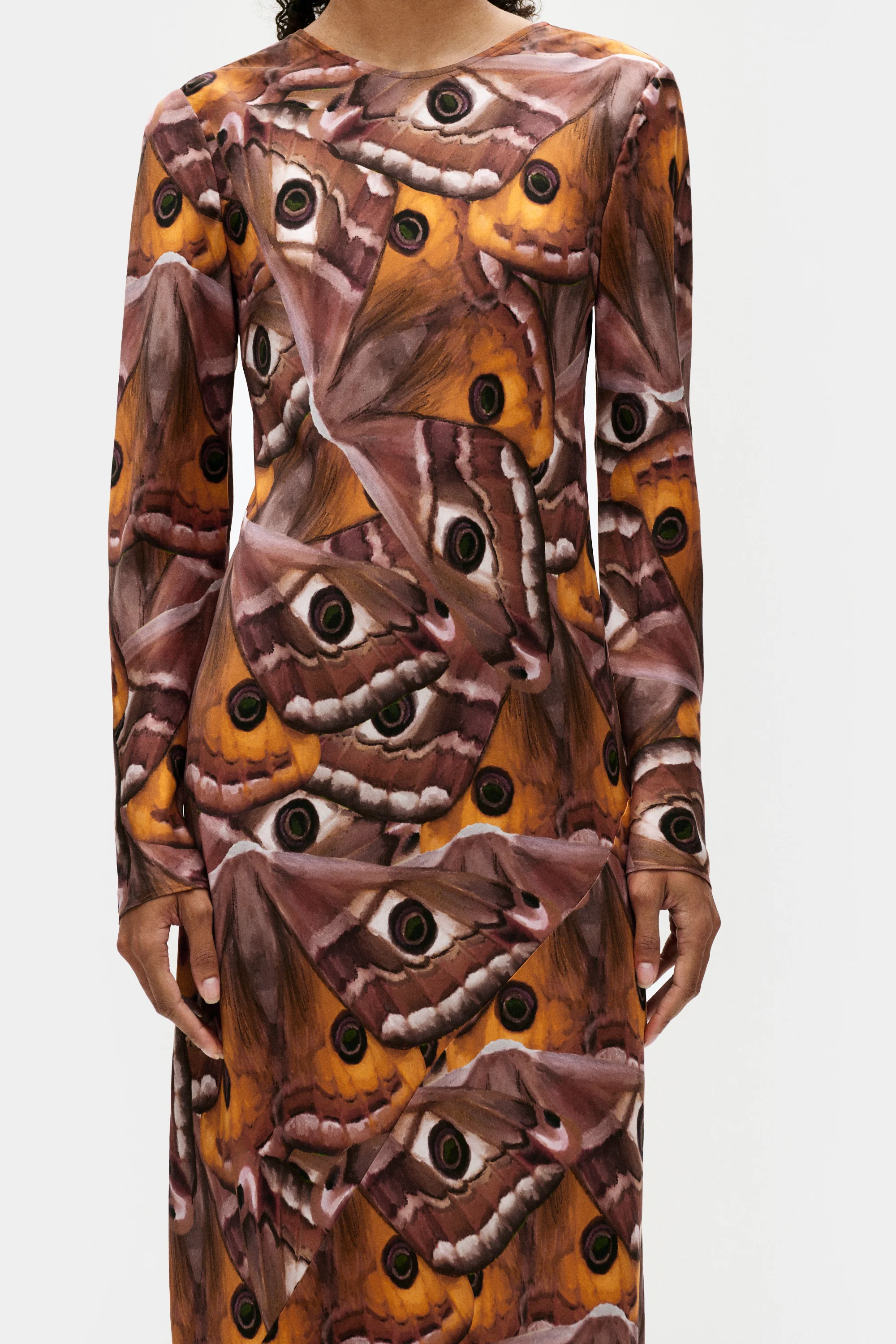 Silk Laundry Full Sleeve Bias Dress - Wingspan - Image 4