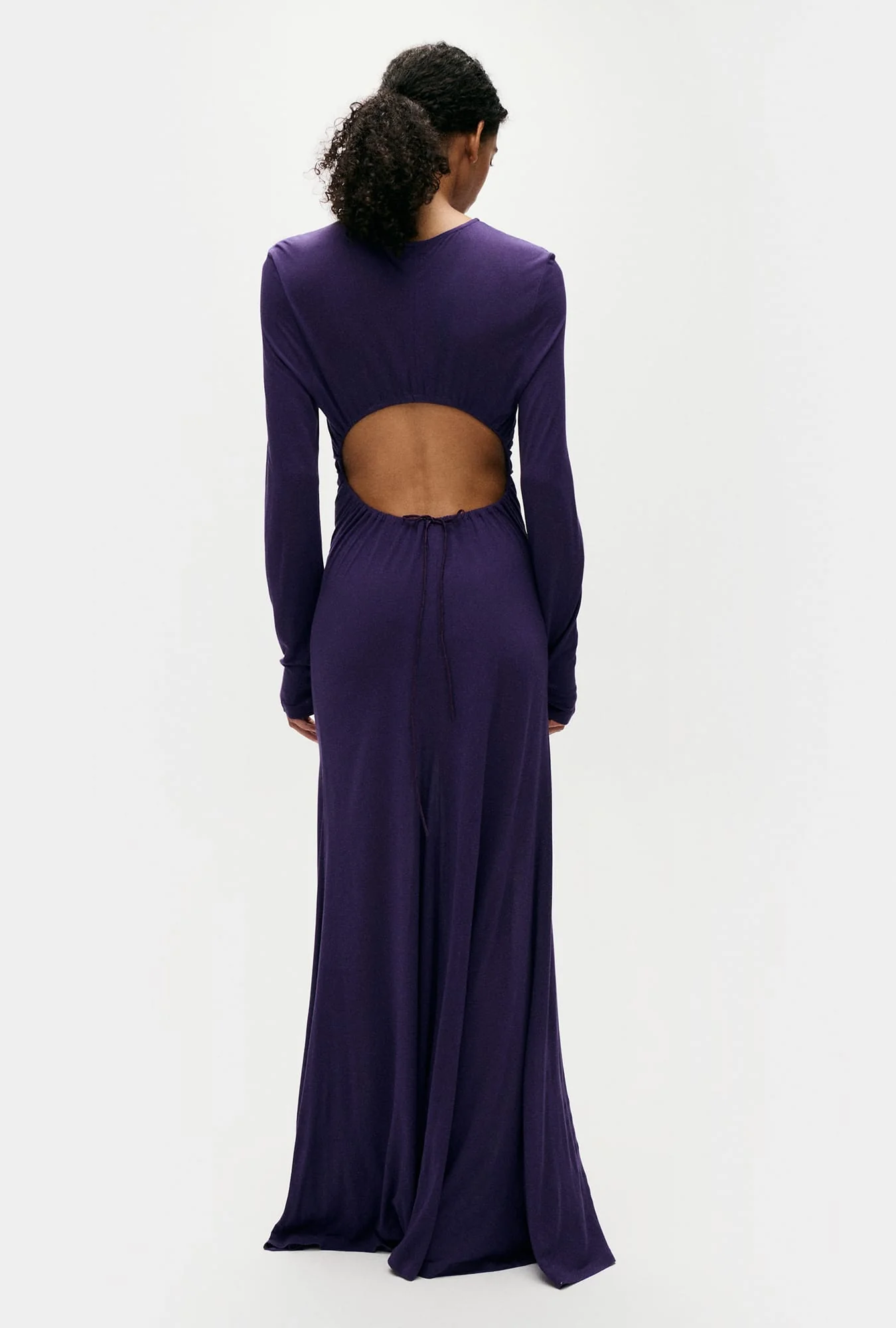 Silk Laundry Jersey Modal Cutaway Dress - Nightshade - Image 3