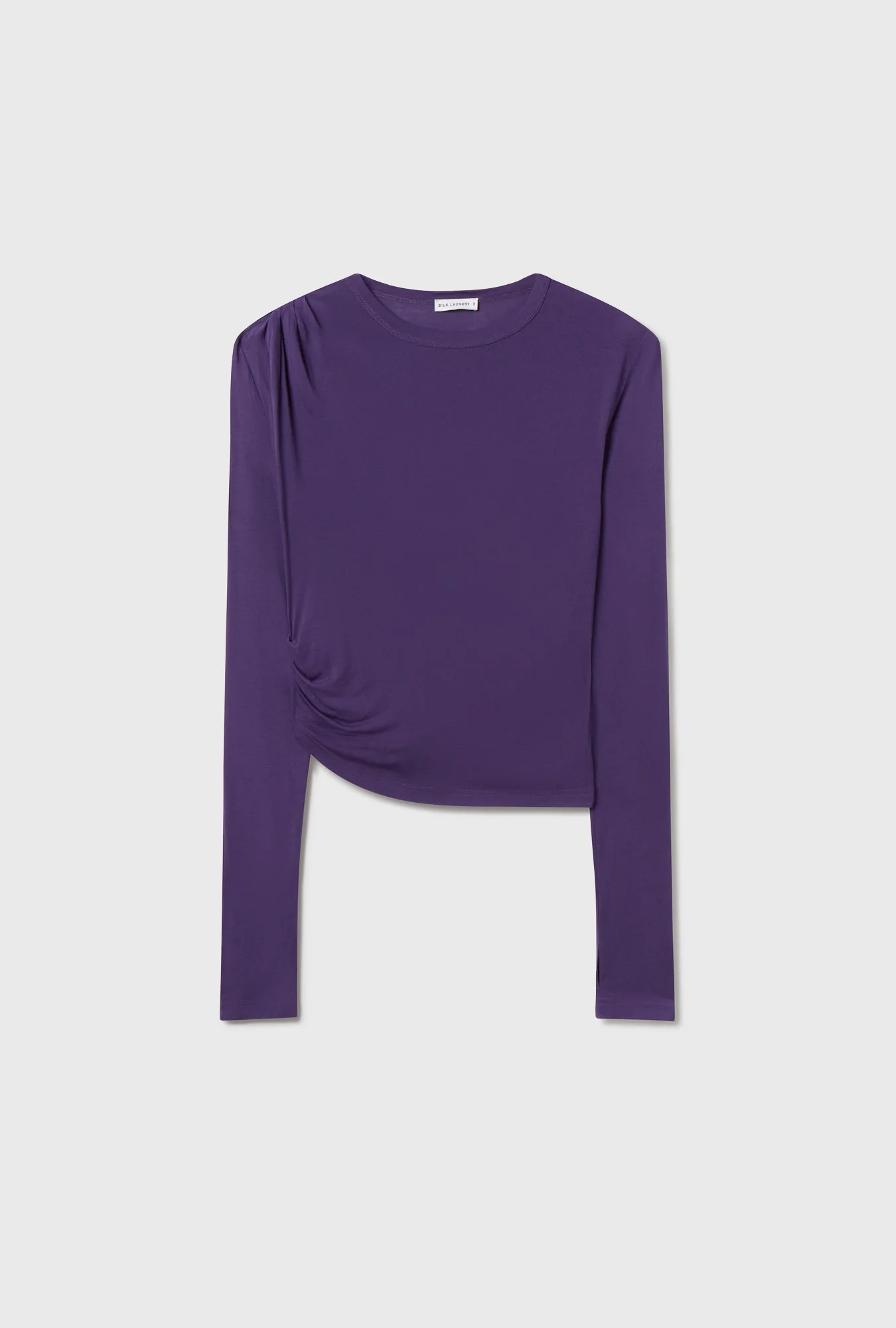 Silk Laundry Jersey Modal Drape Top - Nightshade - Image 4