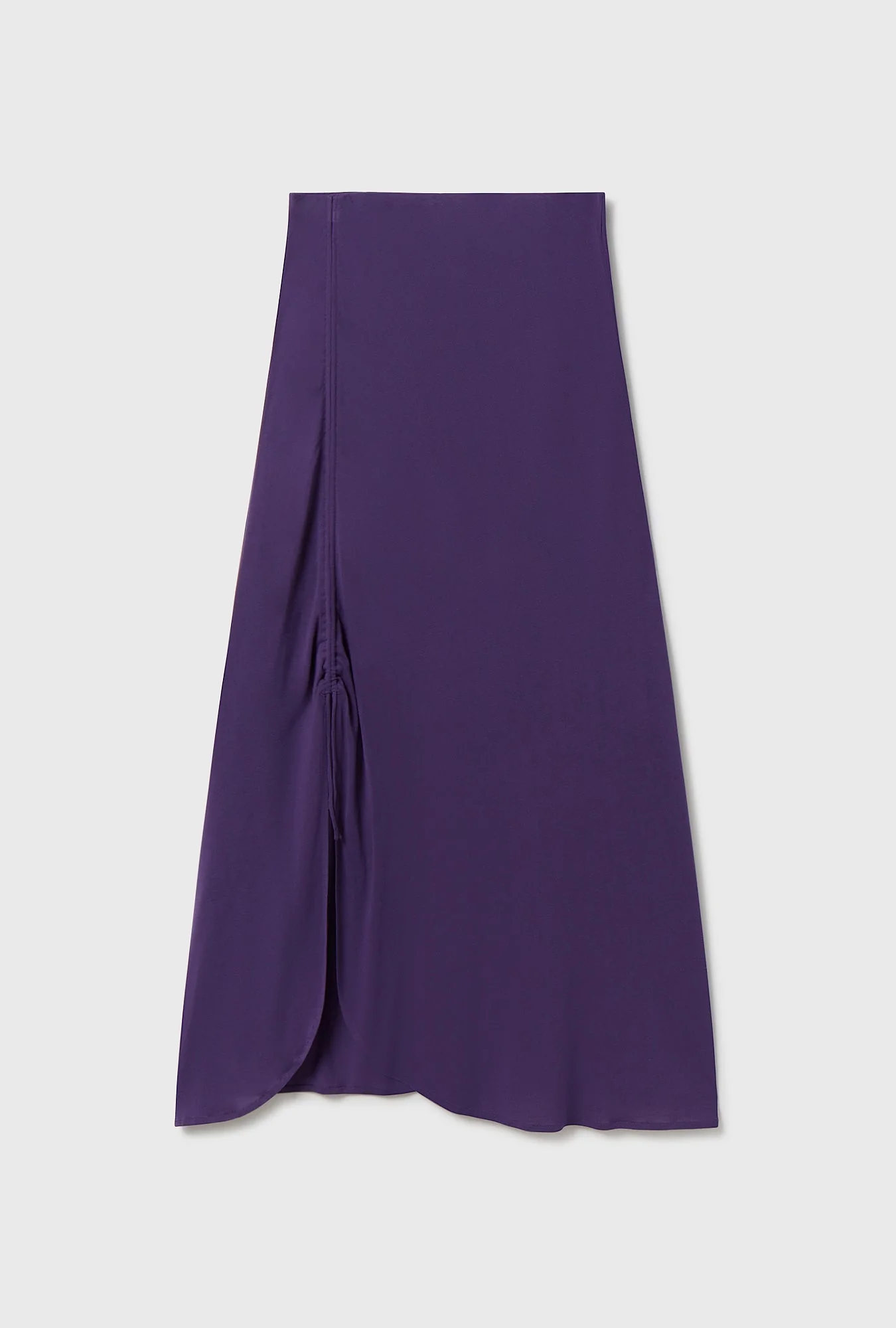 Silk Laundry Jersey Modal Ruched Skirt - Nightshade - Image 4