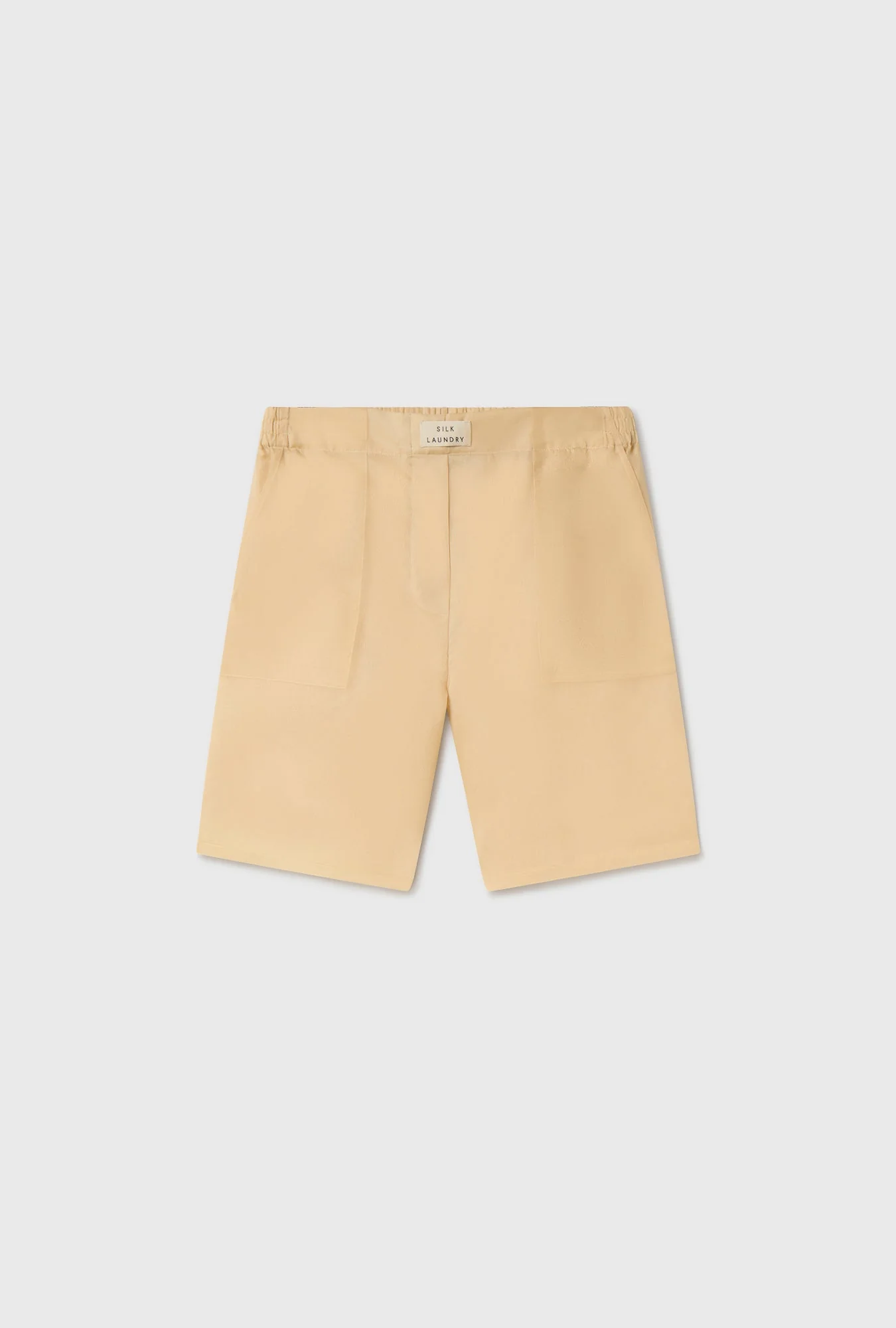 Silk Laundry Organza Boxer Shorts - Beige - Image 2