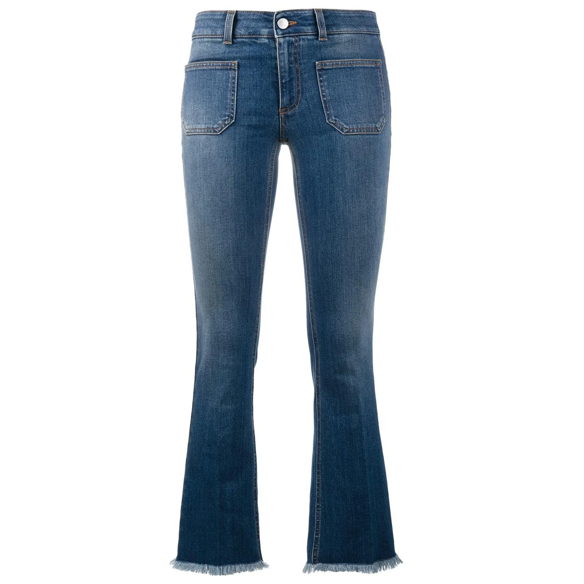 STELLA MCCARTNEY Kick Flare Frayed Pocket Jeans - blue - Image 3