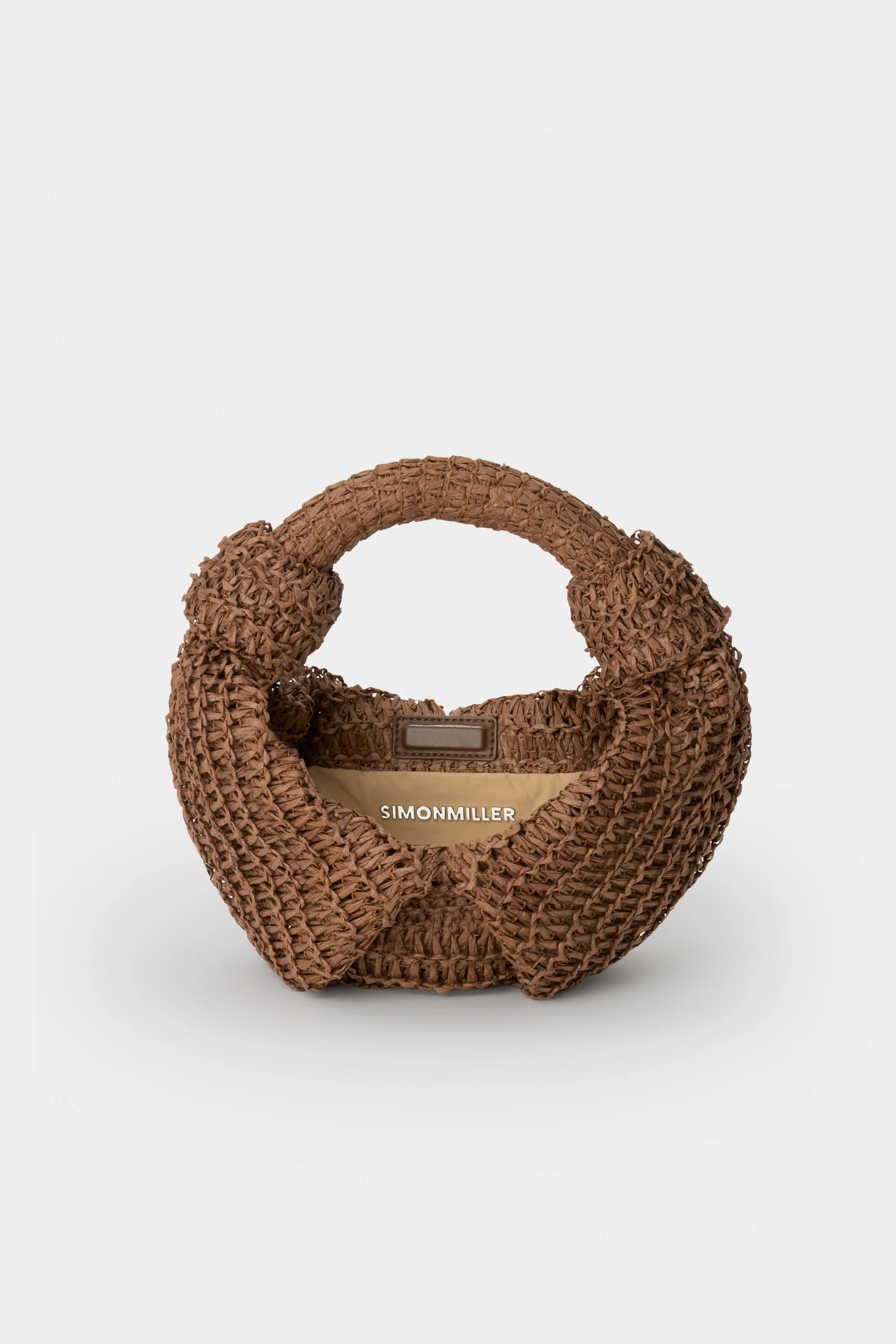 Simon Miller Raffia Lopsy Handbag - Chocolate - Image 4