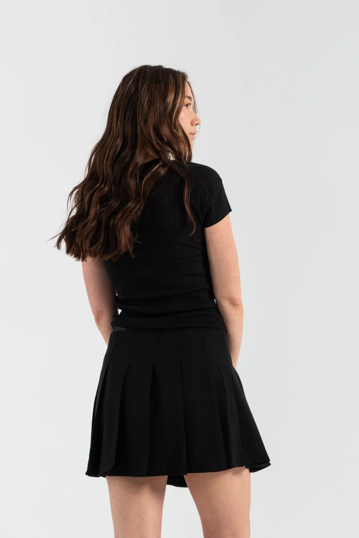 Ganni Light Twill Pleated Mini Skirt - Image 5