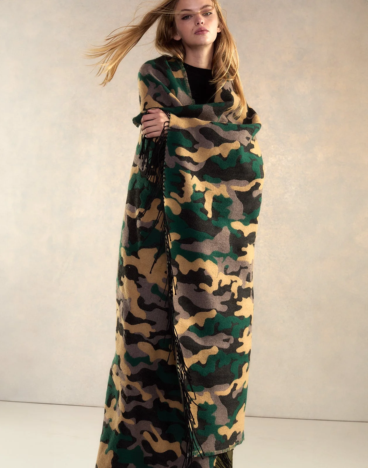 Cynthia Rowley Wool Cashmere Blanket Wrap - Image 3